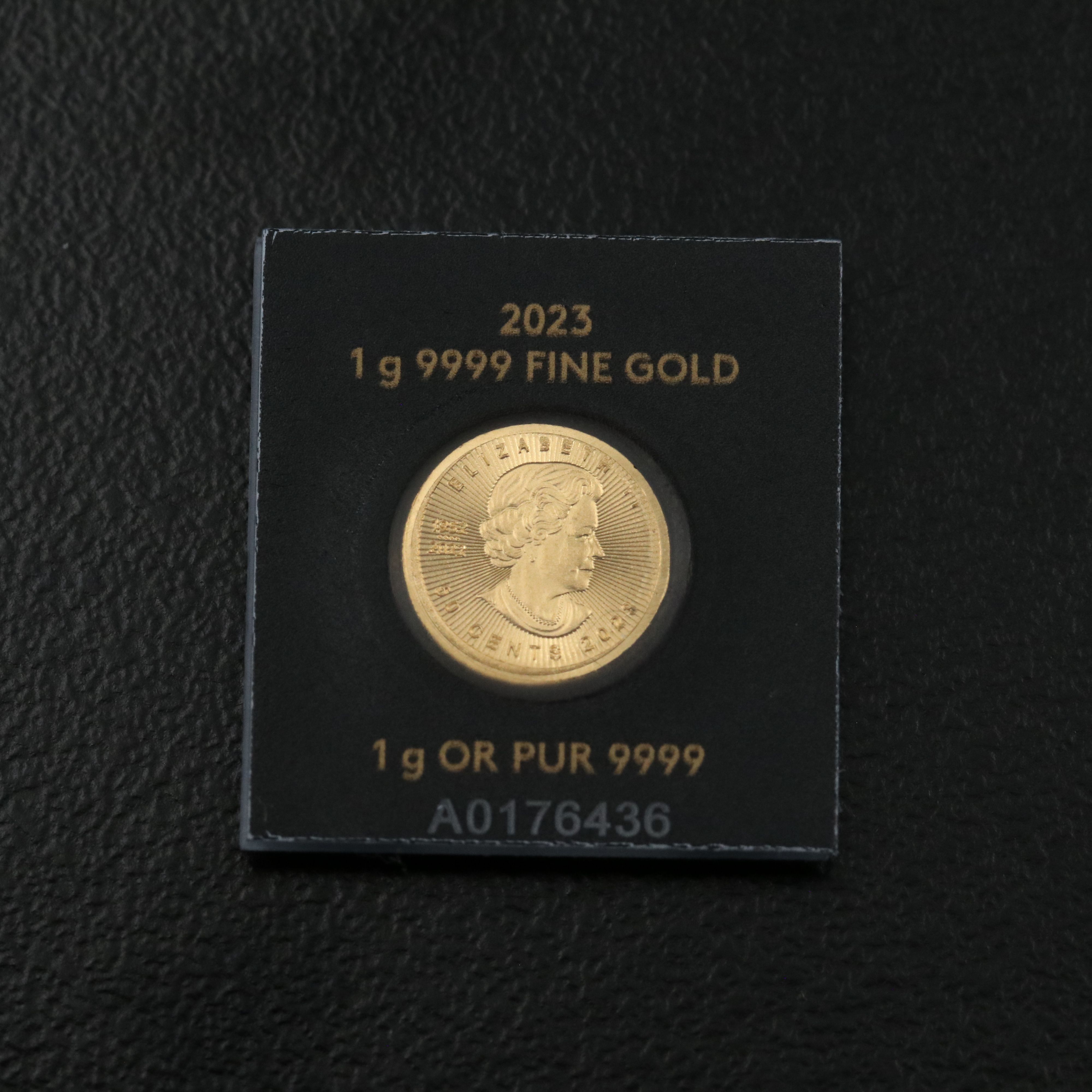 2023 Canada Fifty Cents One Gram Gold Maple Leaf Coin