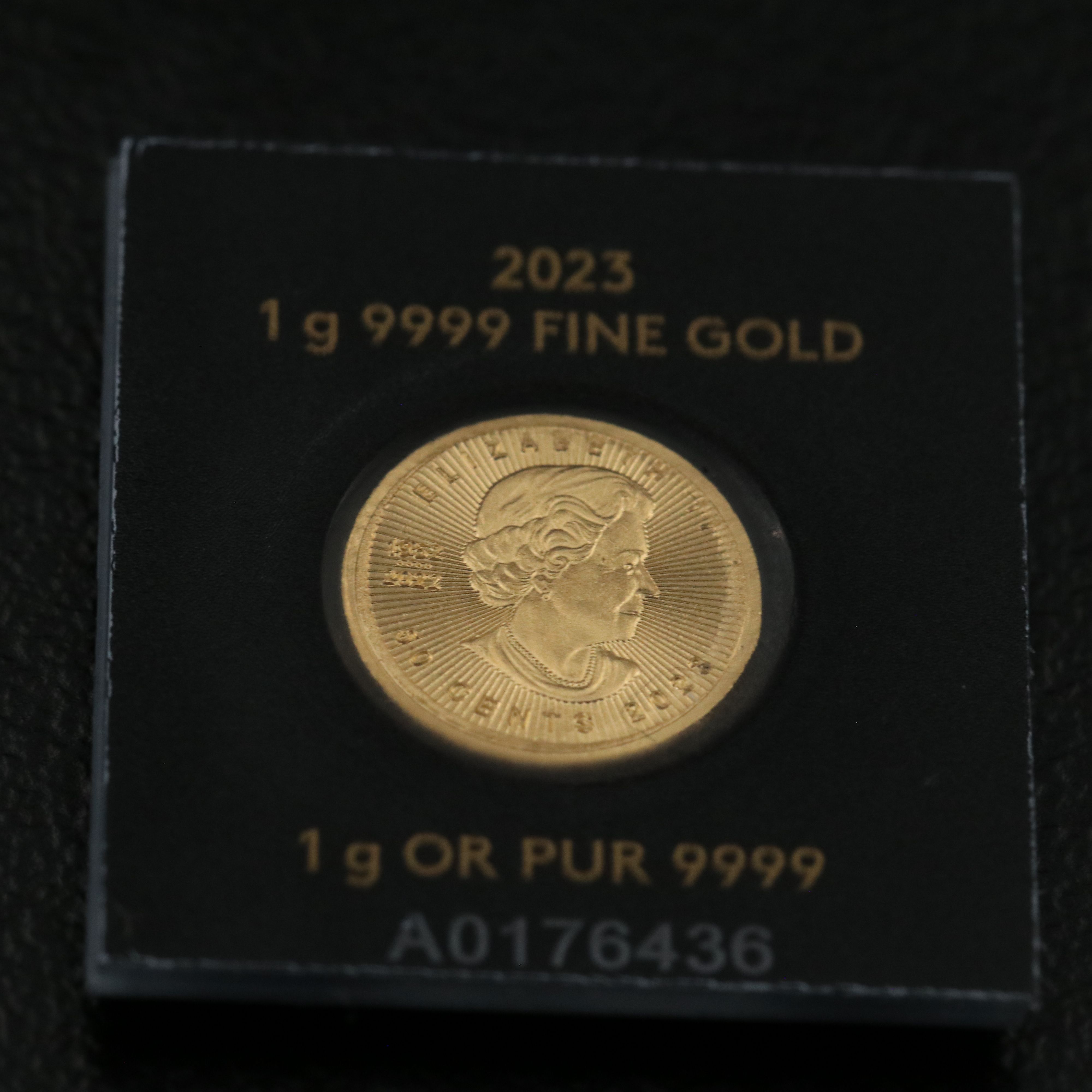 2023 Canada Fifty Cents One Gram Gold Maple Leaf Coin