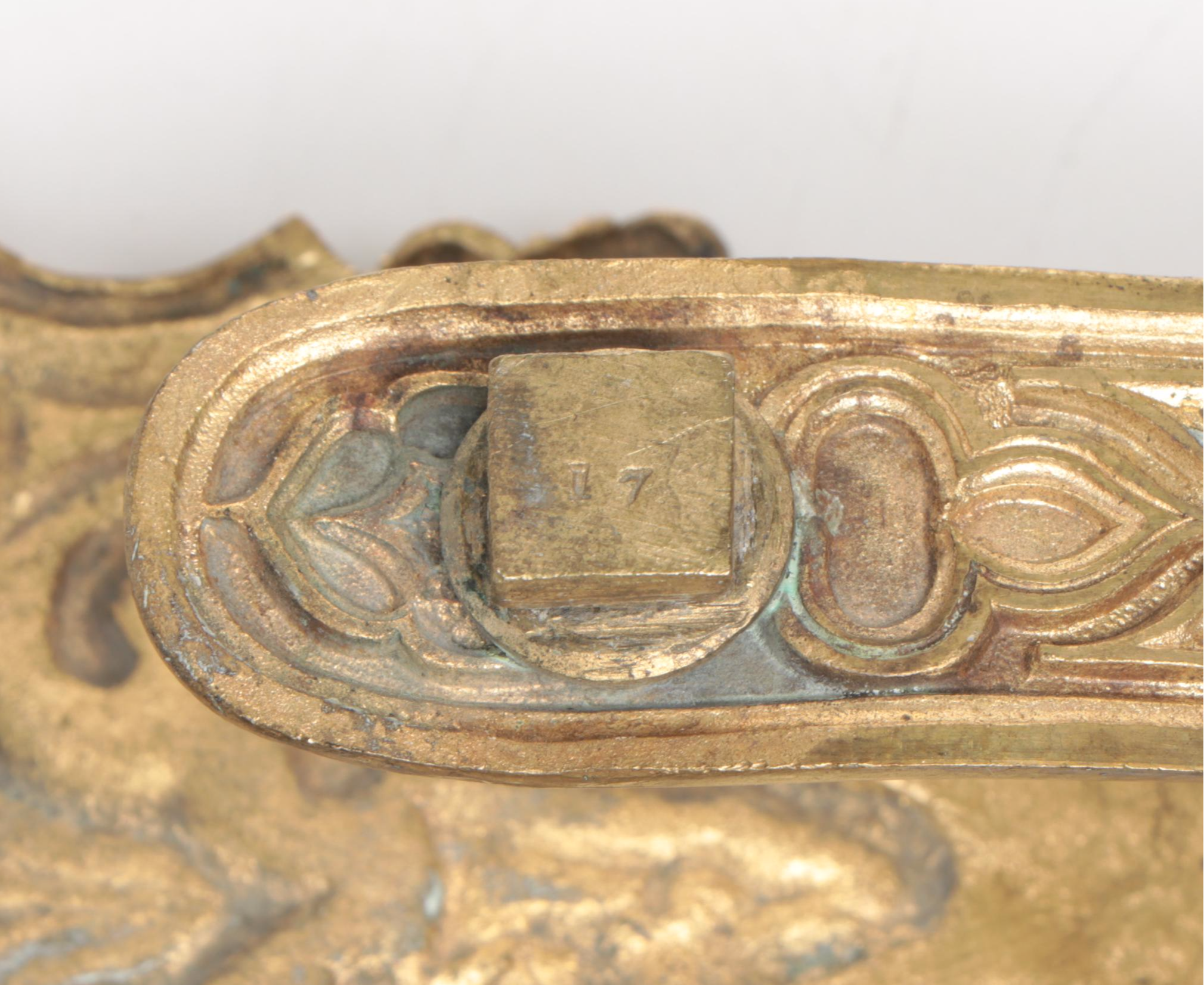 French Art Nouveau Style Fortuna Applique and Gothic Revival Curtain Holdbacks