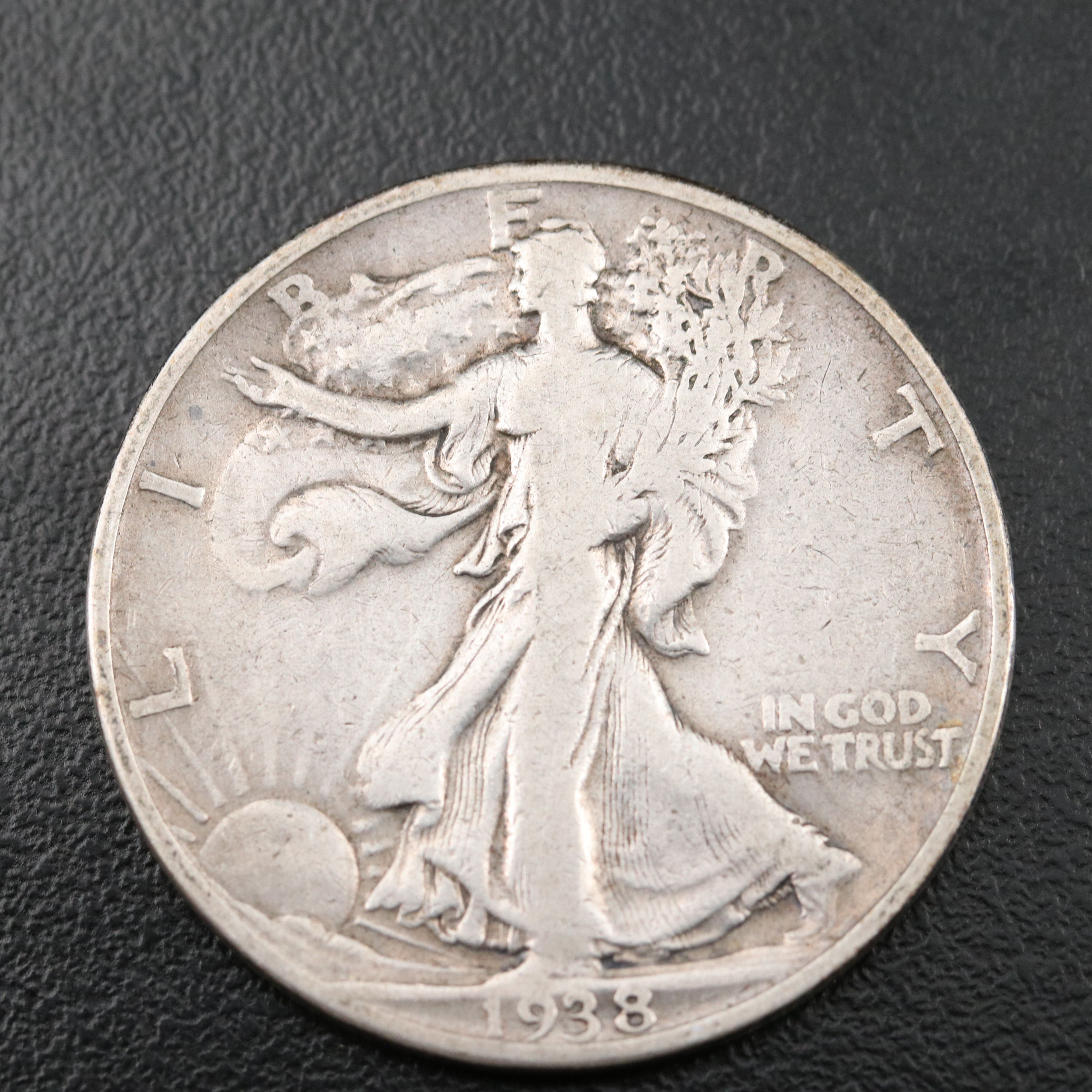 Key Date 1938-D Walking Liberty Silver Half Dollar