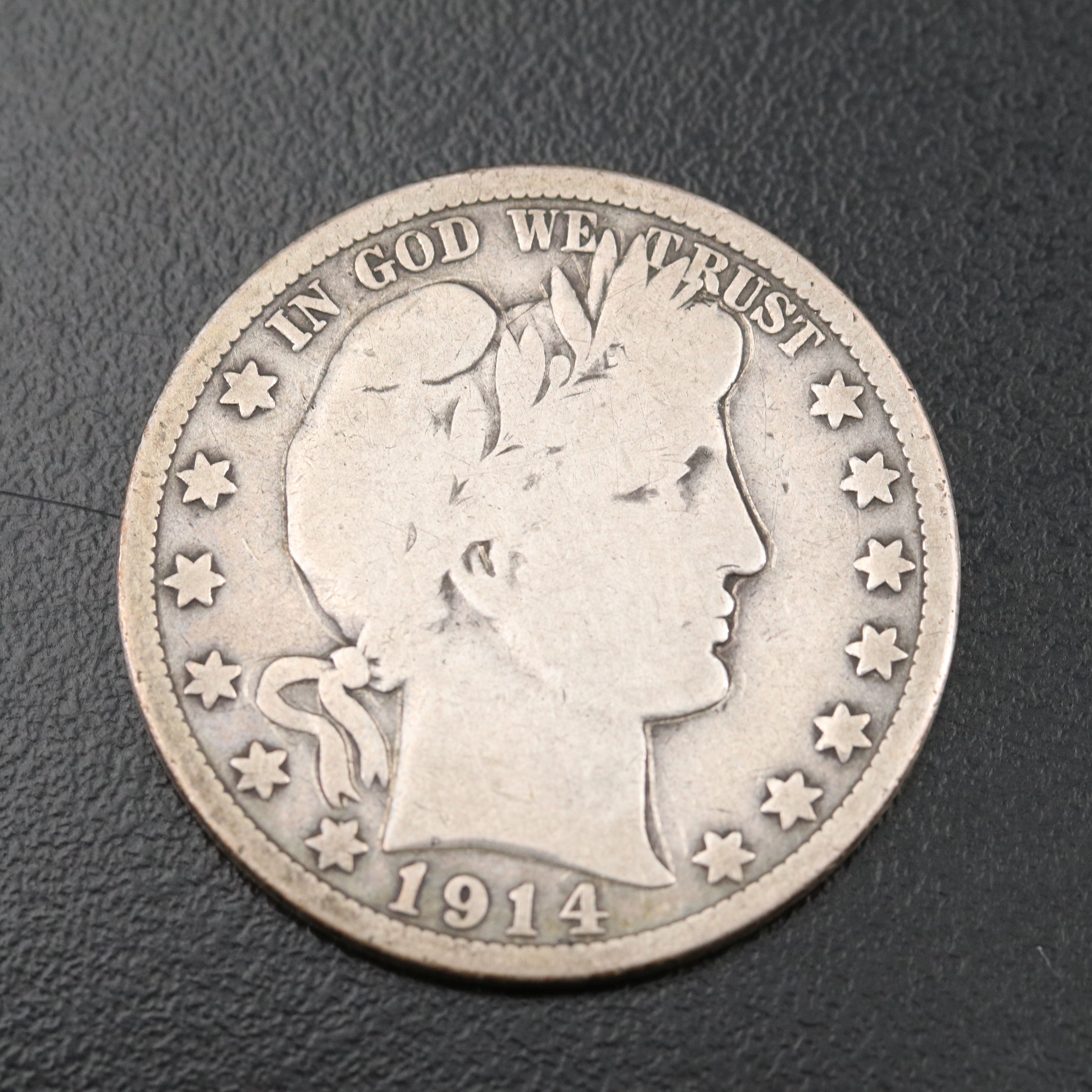 Key Date 1914 Barber Silver Half Dollar