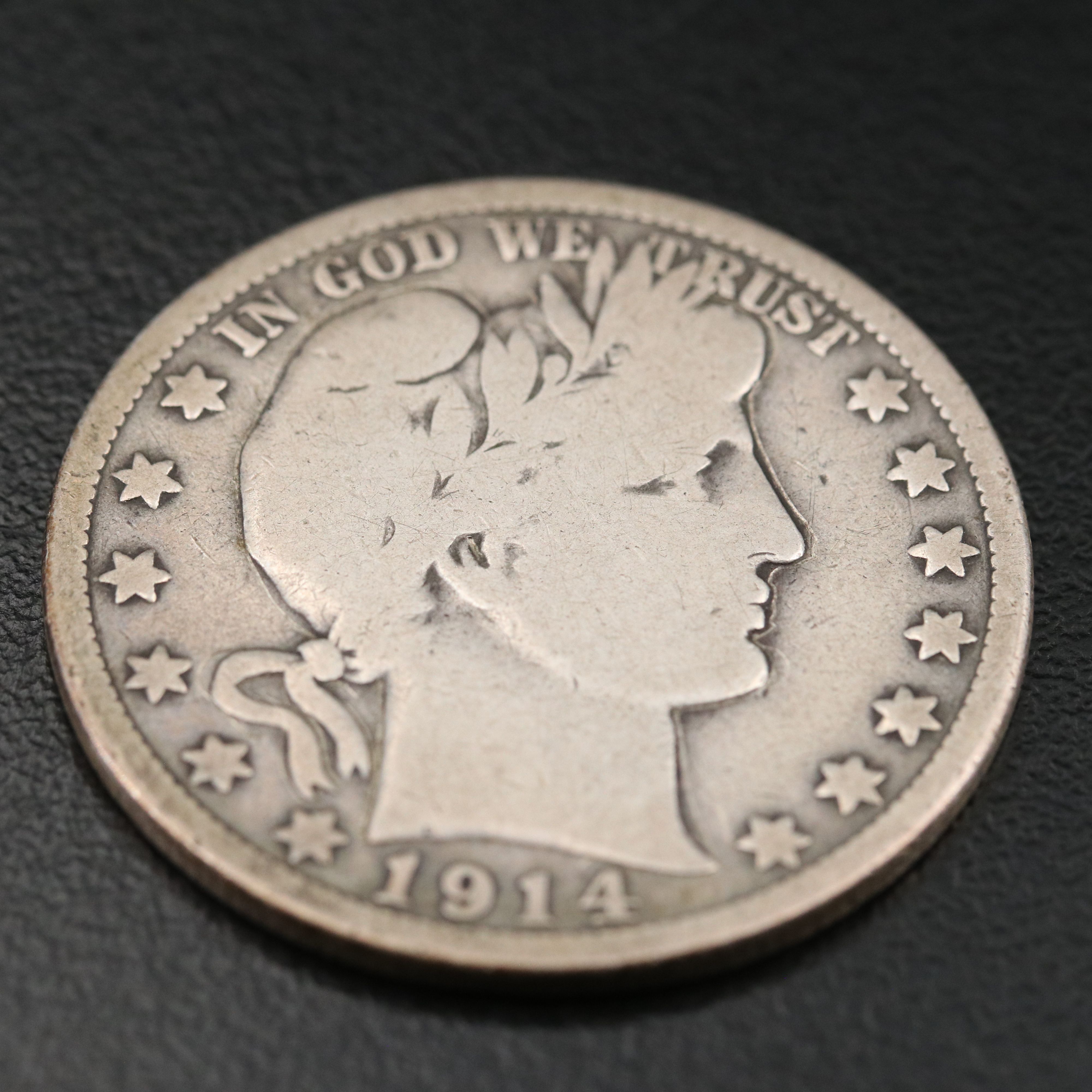 Key Date 1914 Barber Silver Half Dollar