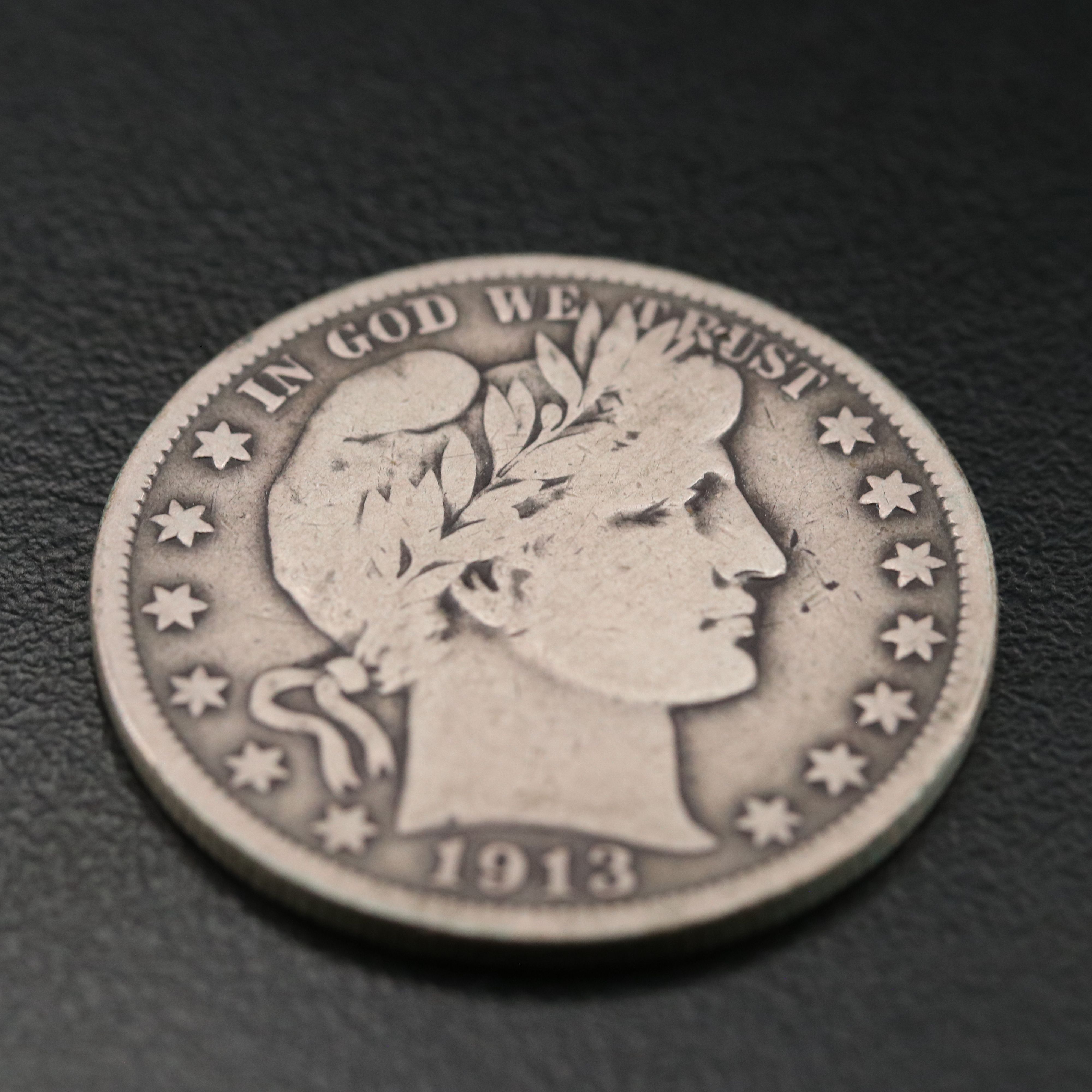 Key Date 1913 Barber Silver Half Dollar