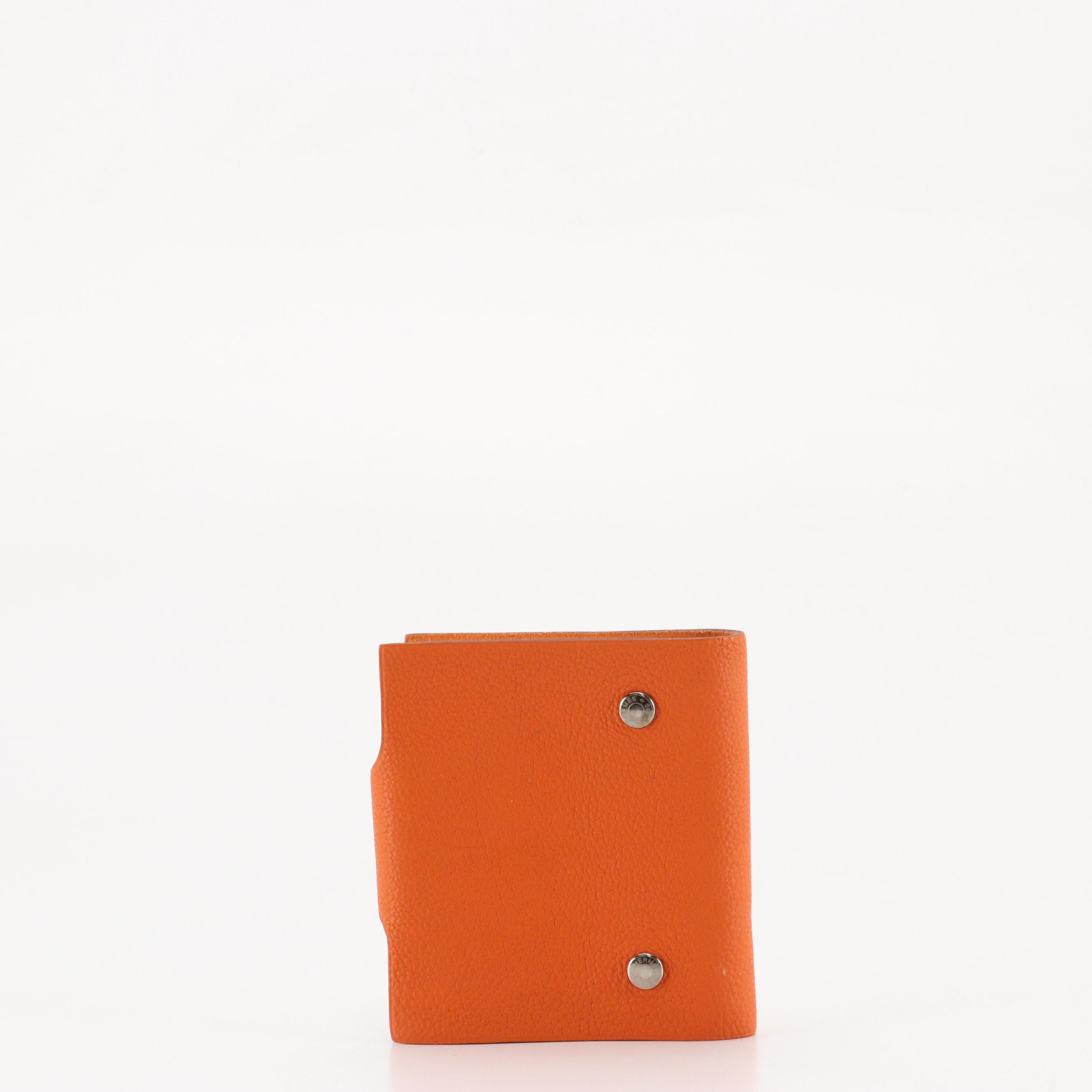 Hermès Ulysse Mini Sketchbook Cover in Orange Togo Leather