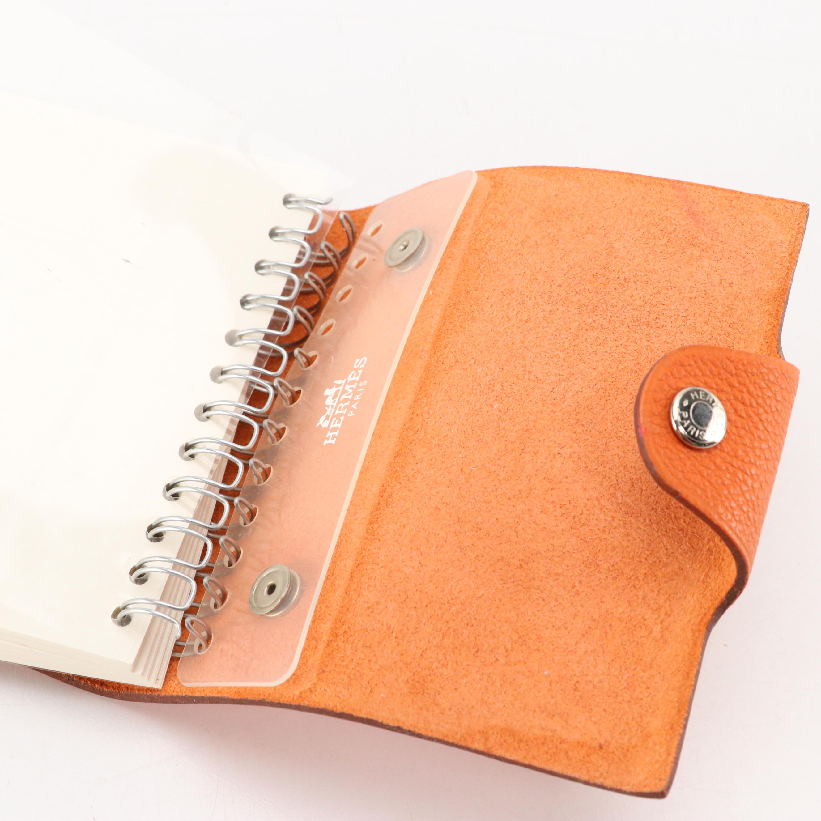 Hermès Ulysse Mini Sketchbook Cover in Orange Togo Leather