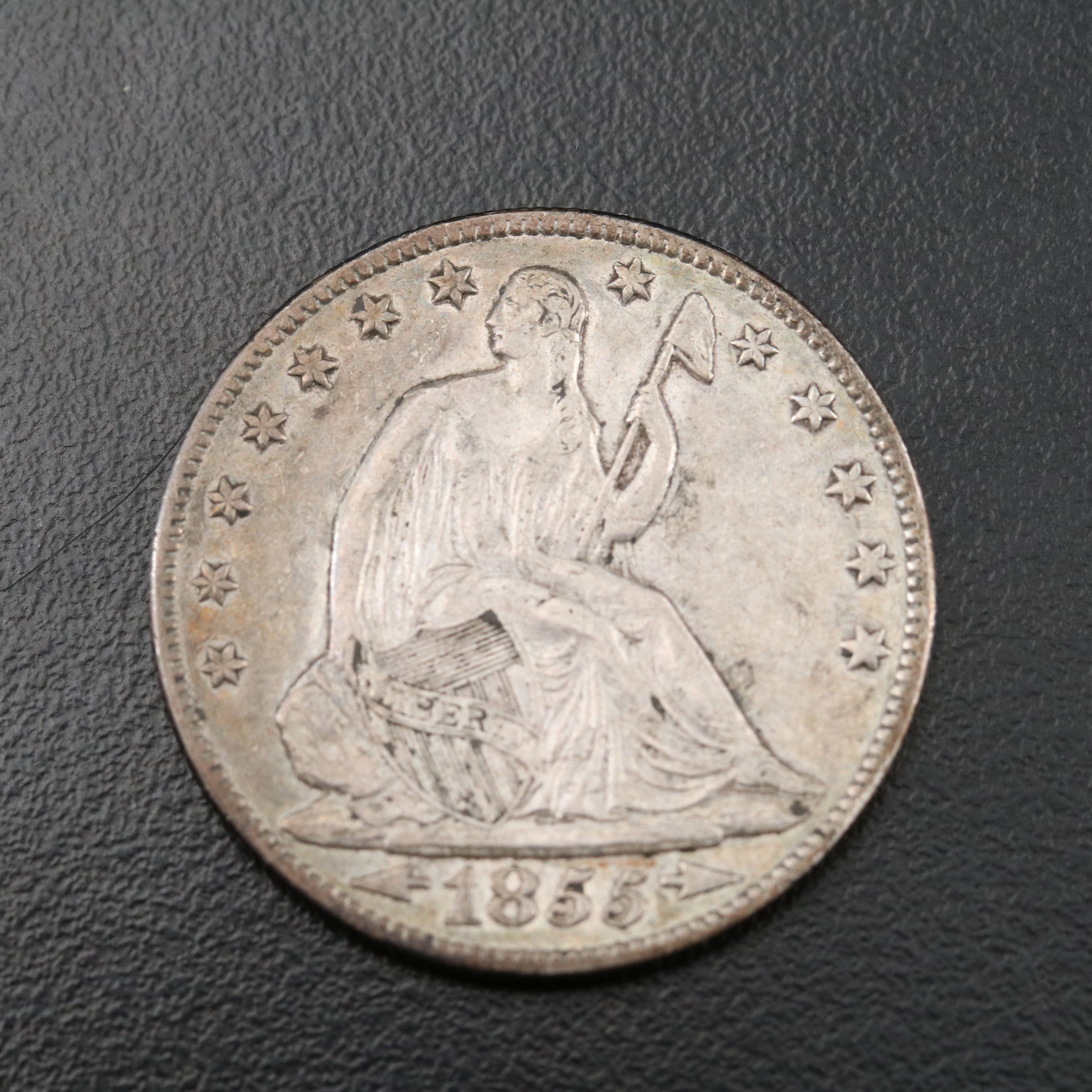 1855-O Seated Liberty Silver Half Dollar