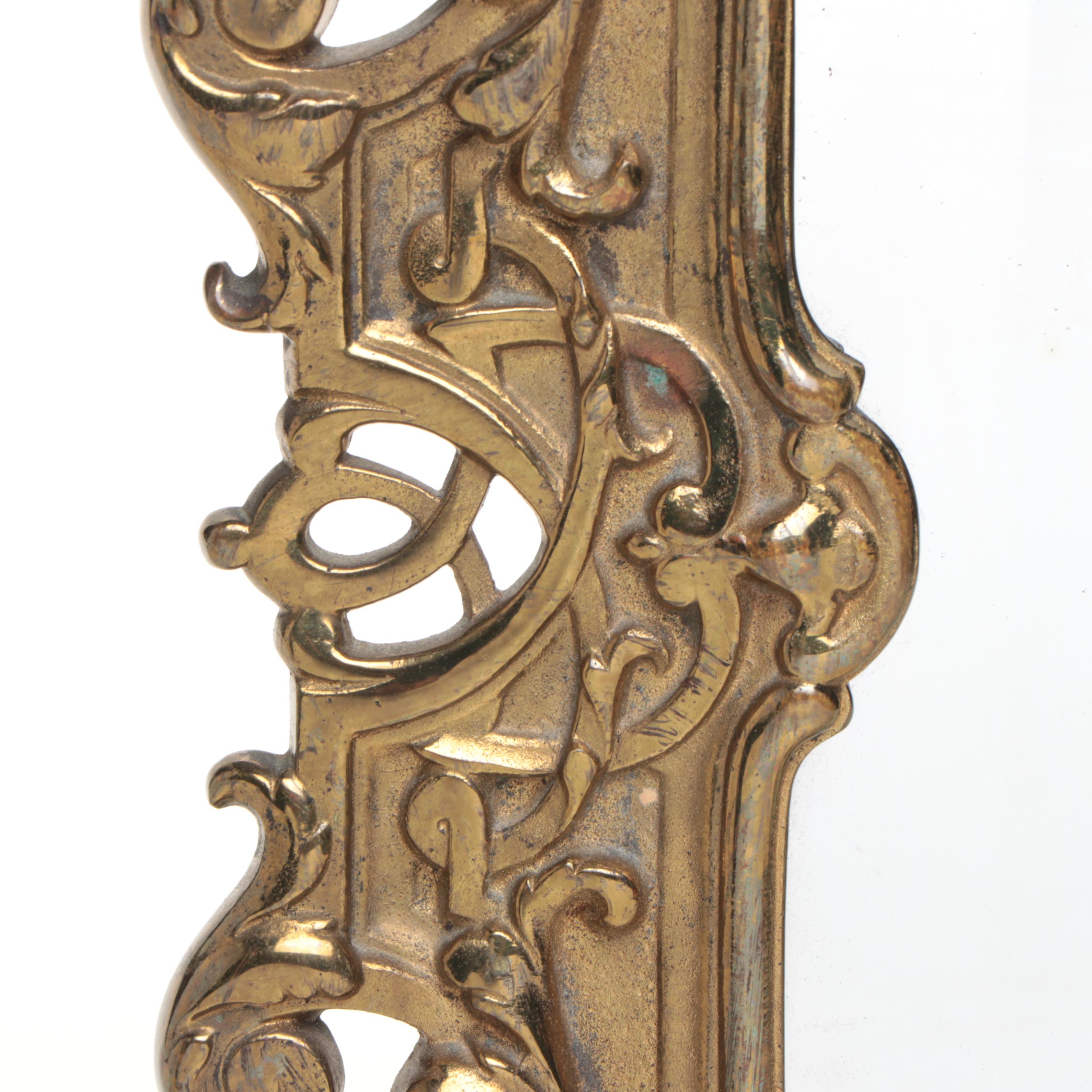 Art Nouveau Style Gilt Cast Metal Table Top Mirror, Late 19th/ Early 20th C.