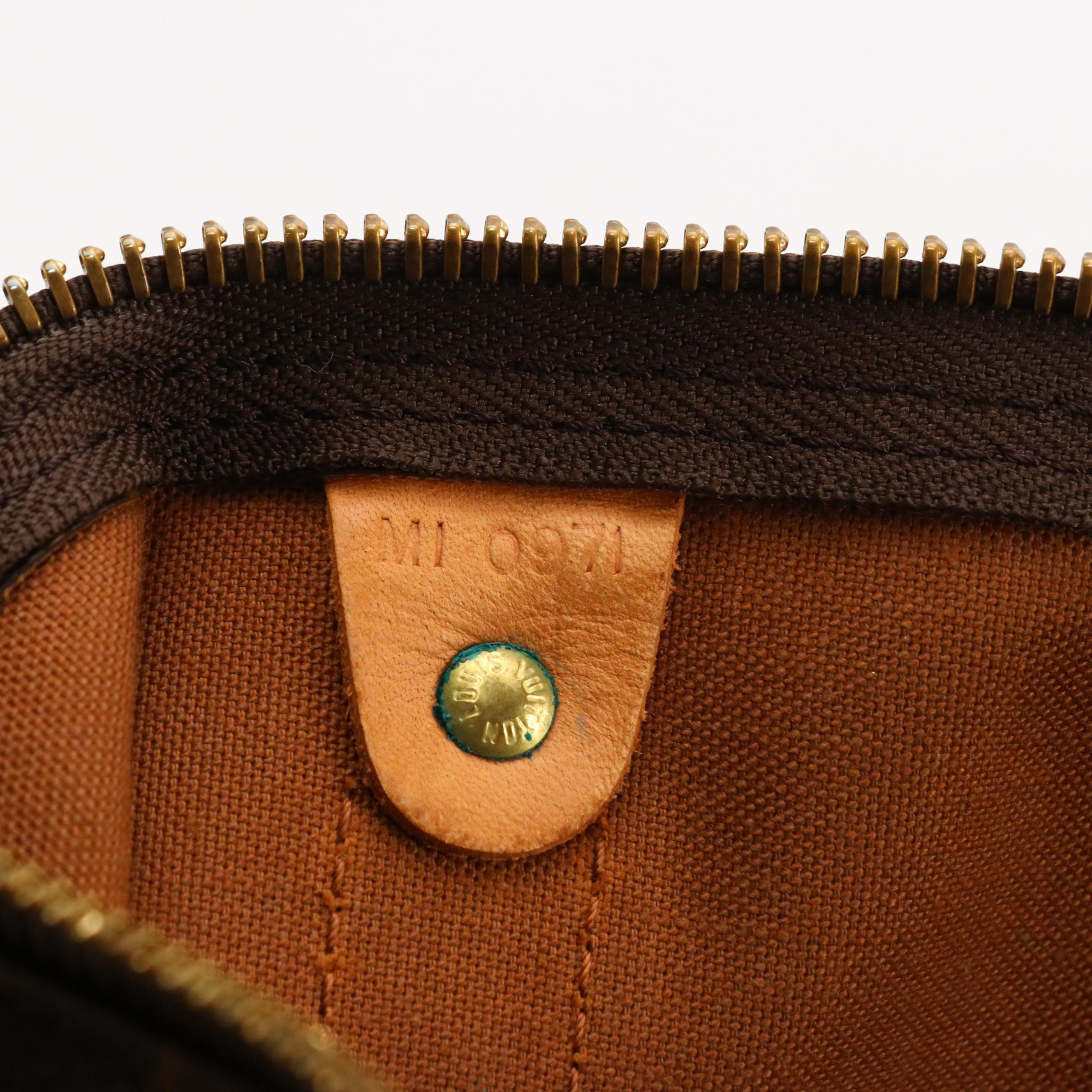 Louis Vuitton Keepall 60 Duffle Bag in Monogram Canvas and Leather Trim