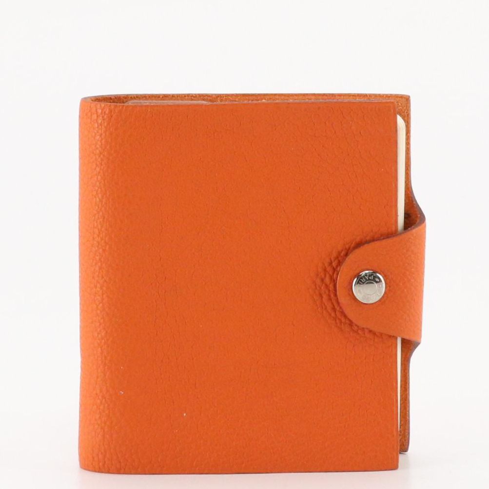 Hermès Ulysse Mini Sketchbook Cover in Orange Togo Leather