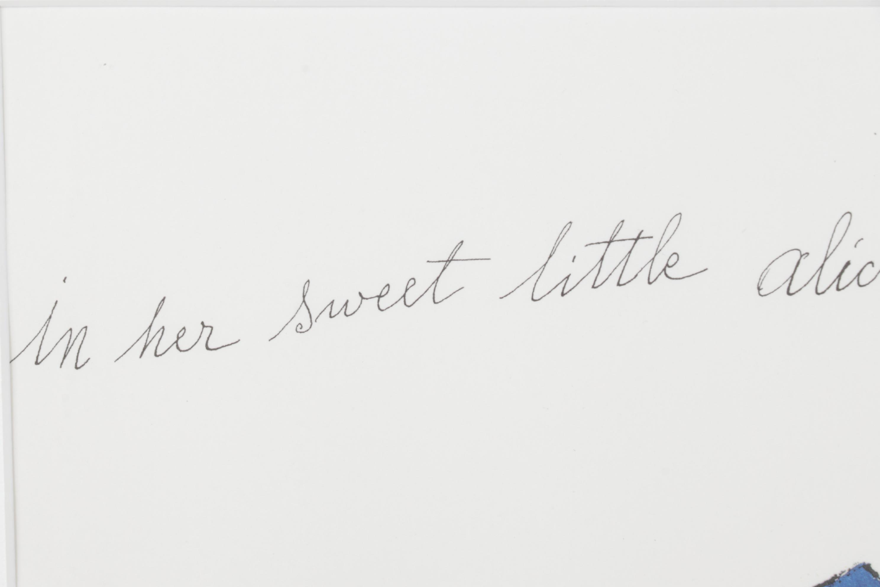 Offset Lithograph after Andy Warhol "In Her Sweet Little Alice Blue Shoes"