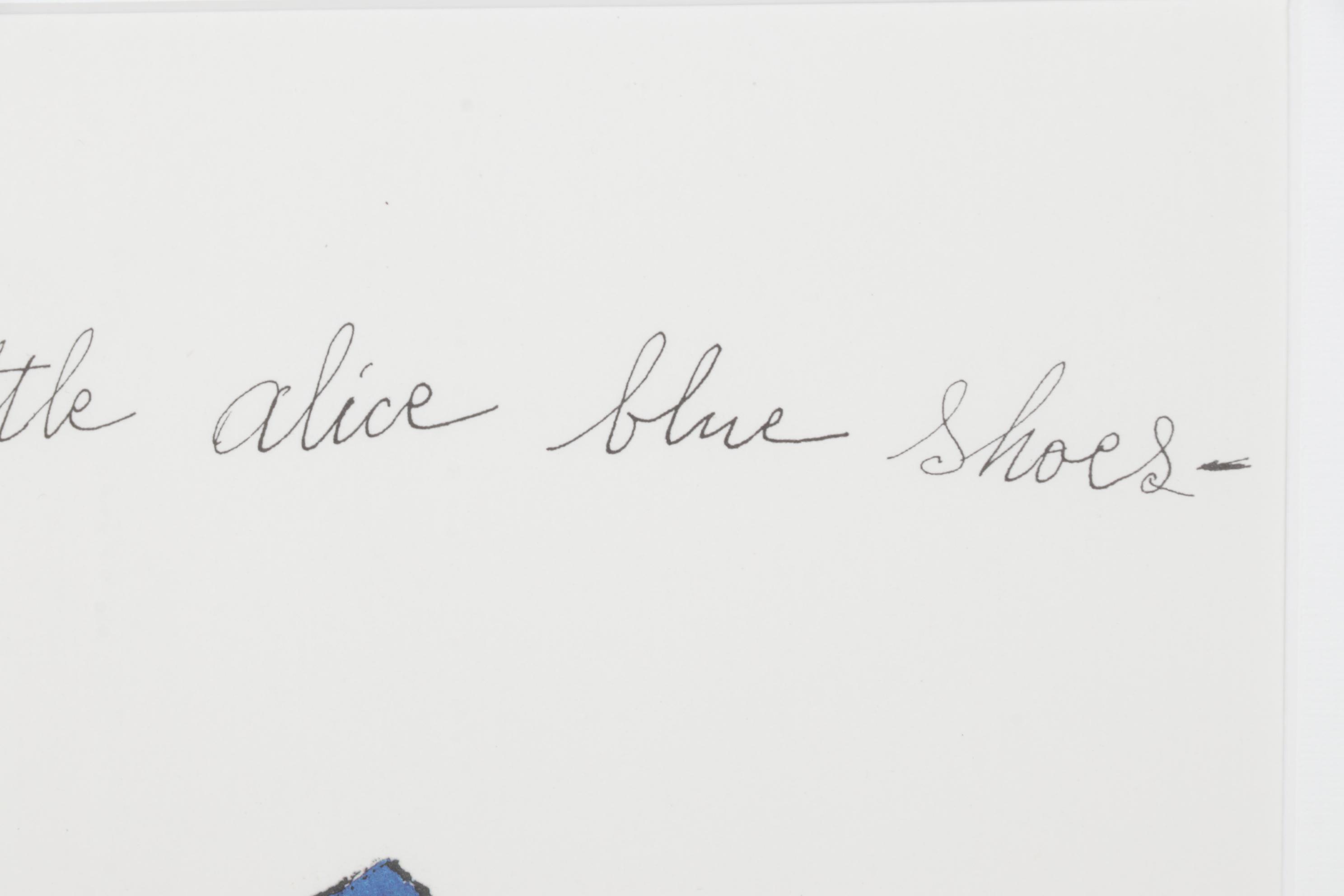 Offset Lithograph after Andy Warhol "In Her Sweet Little Alice Blue Shoes"