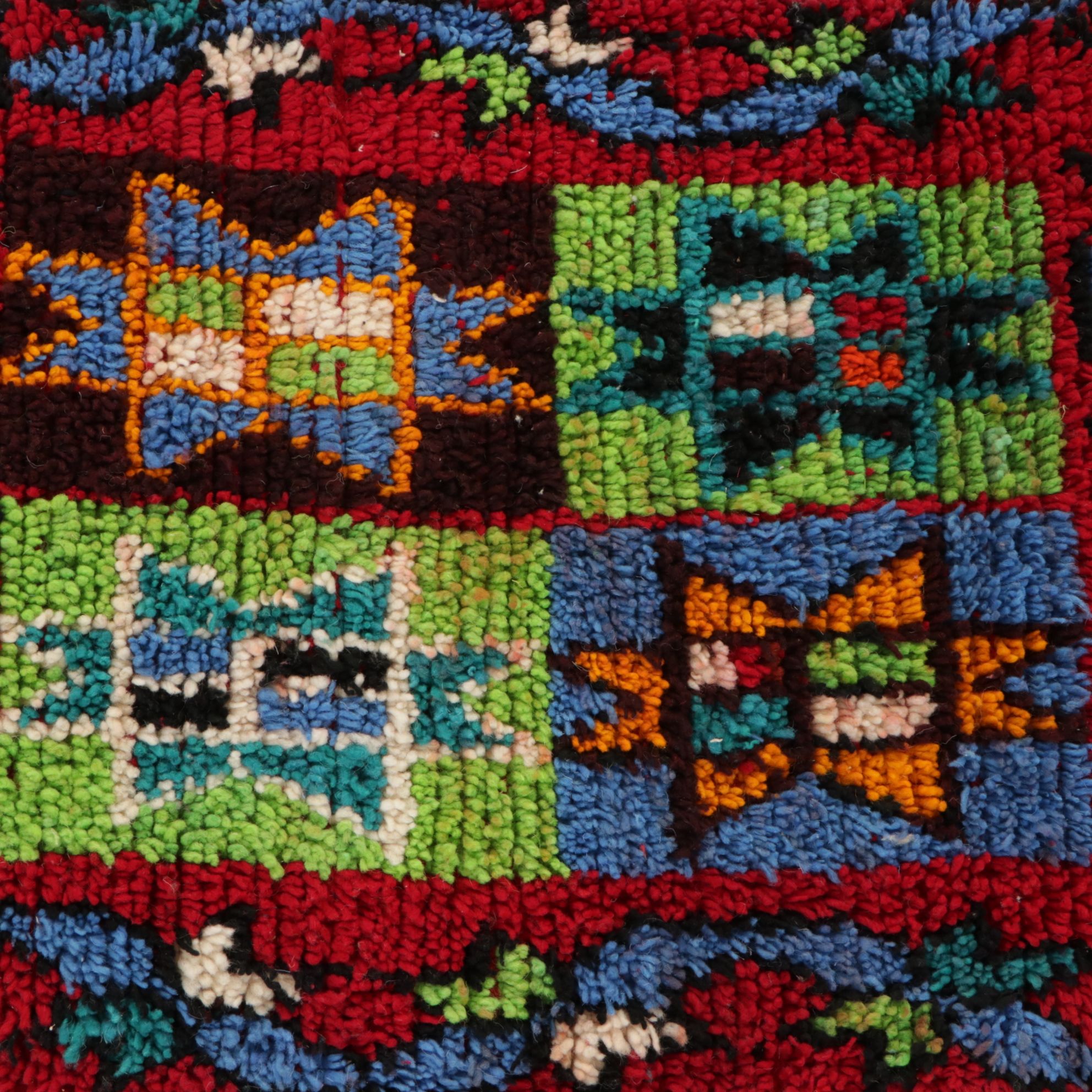 Three Hand-Knotted Moroccan Berber Accent Rugs