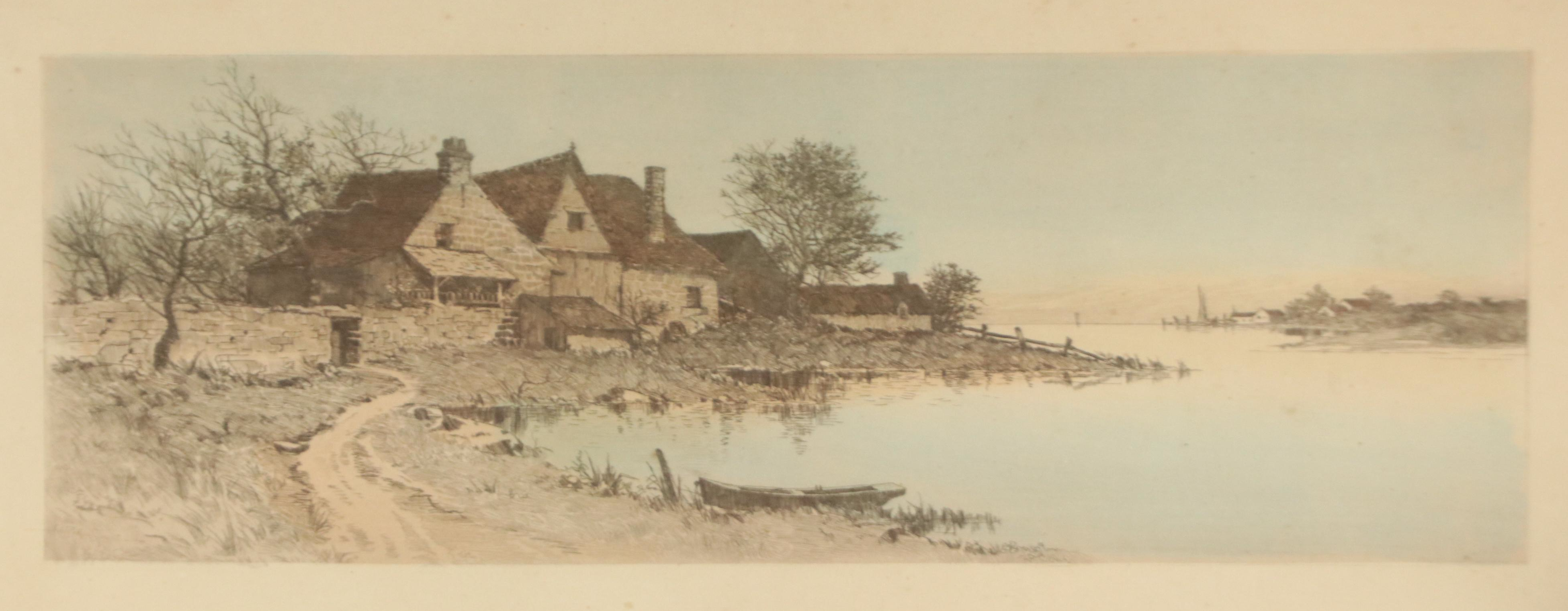 Edward Loyal Field Hand-Colored Landscape Etching