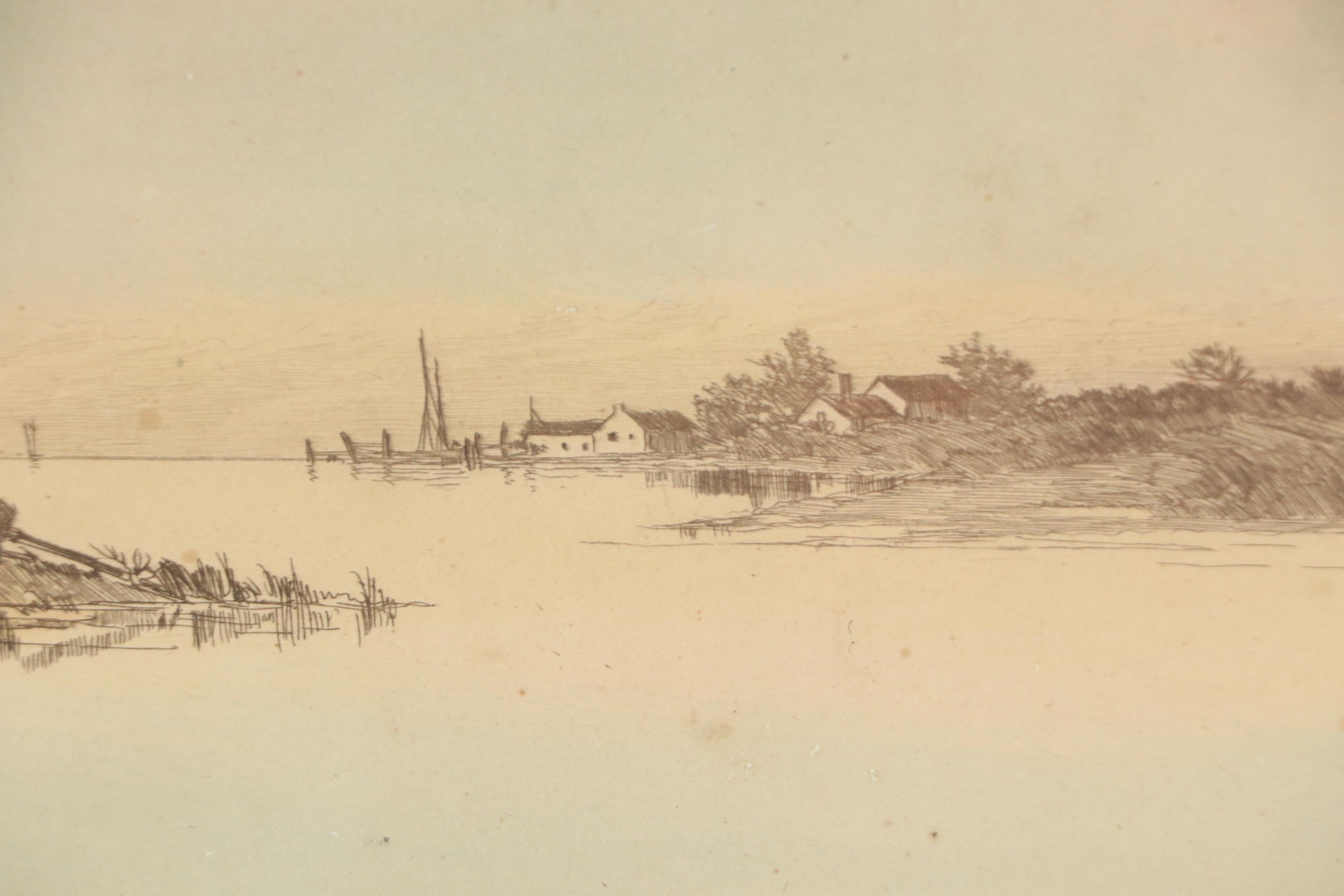 Edward Loyal Field Hand-Colored Landscape Etching