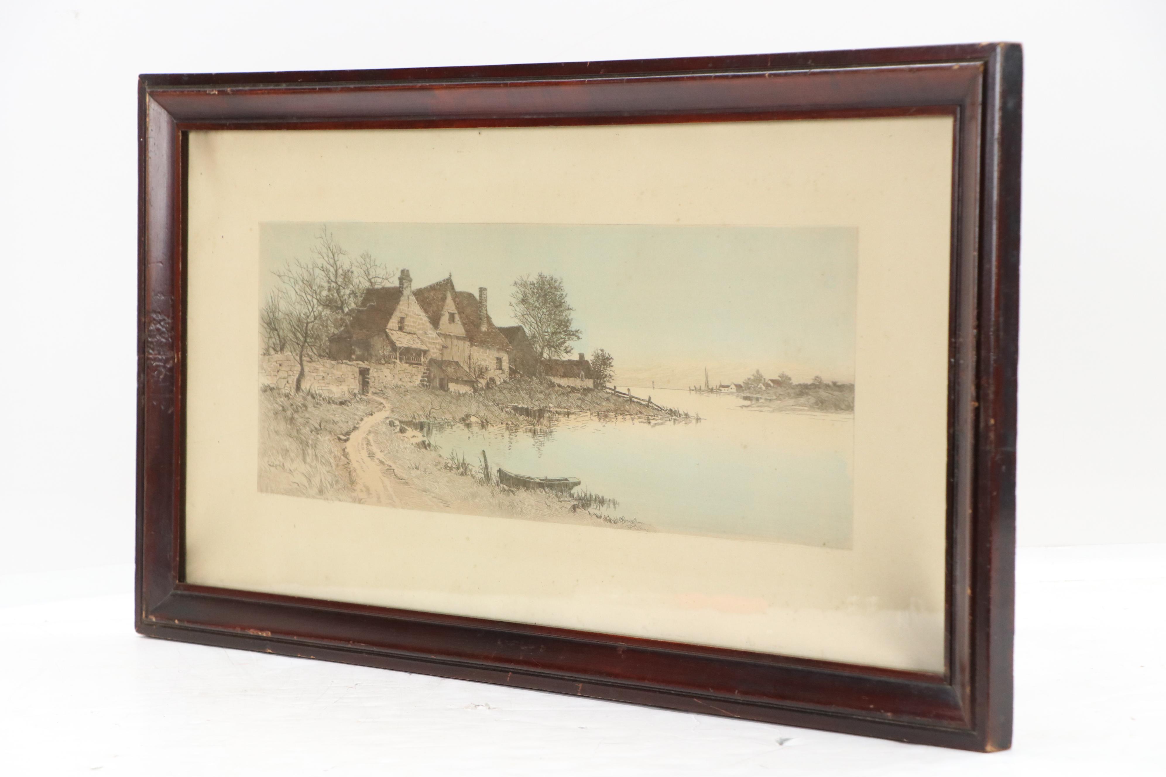 Edward Loyal Field Hand-Colored Landscape Etching