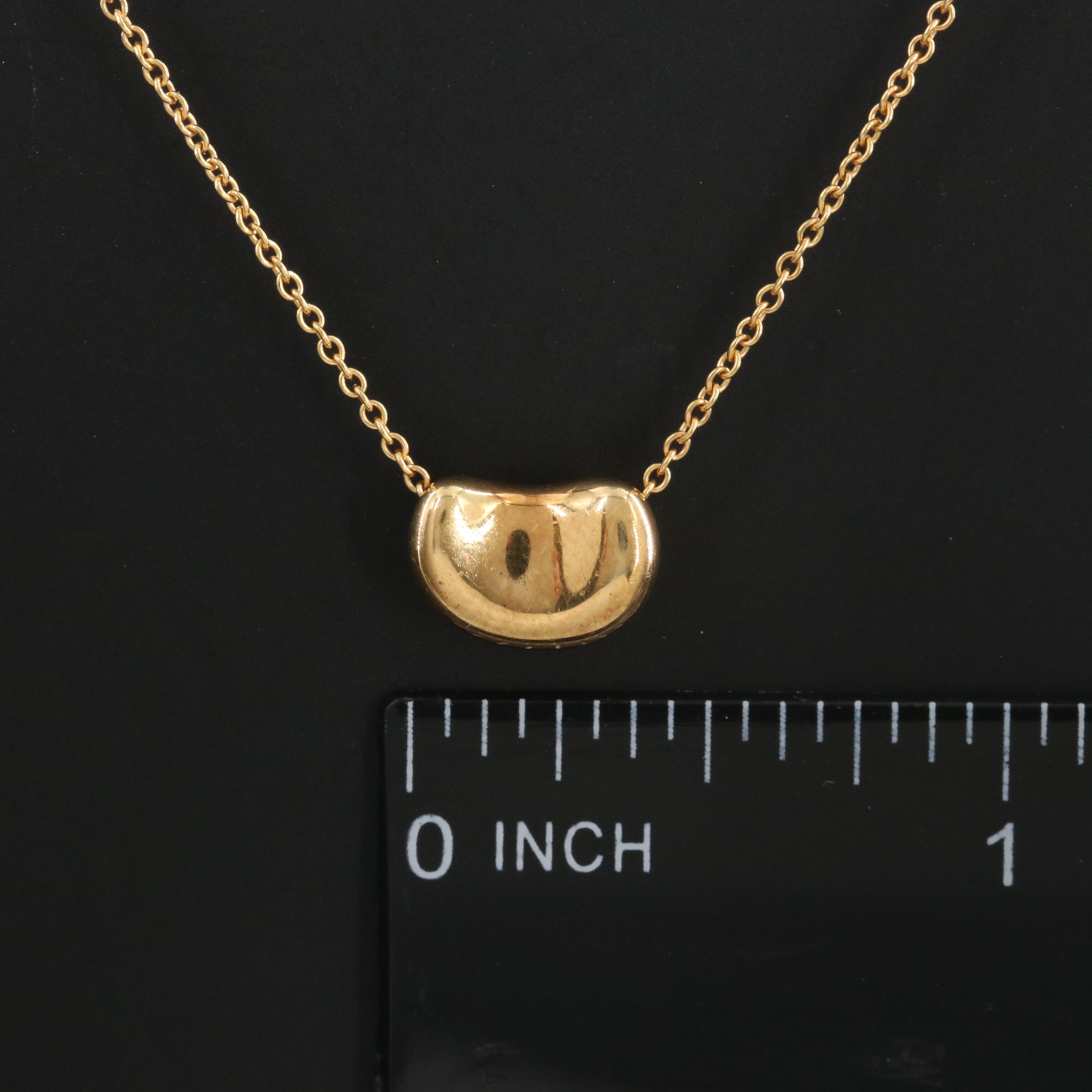 Elsa Peretti for Tiffany & Co. Bean Design 18K Necklace
