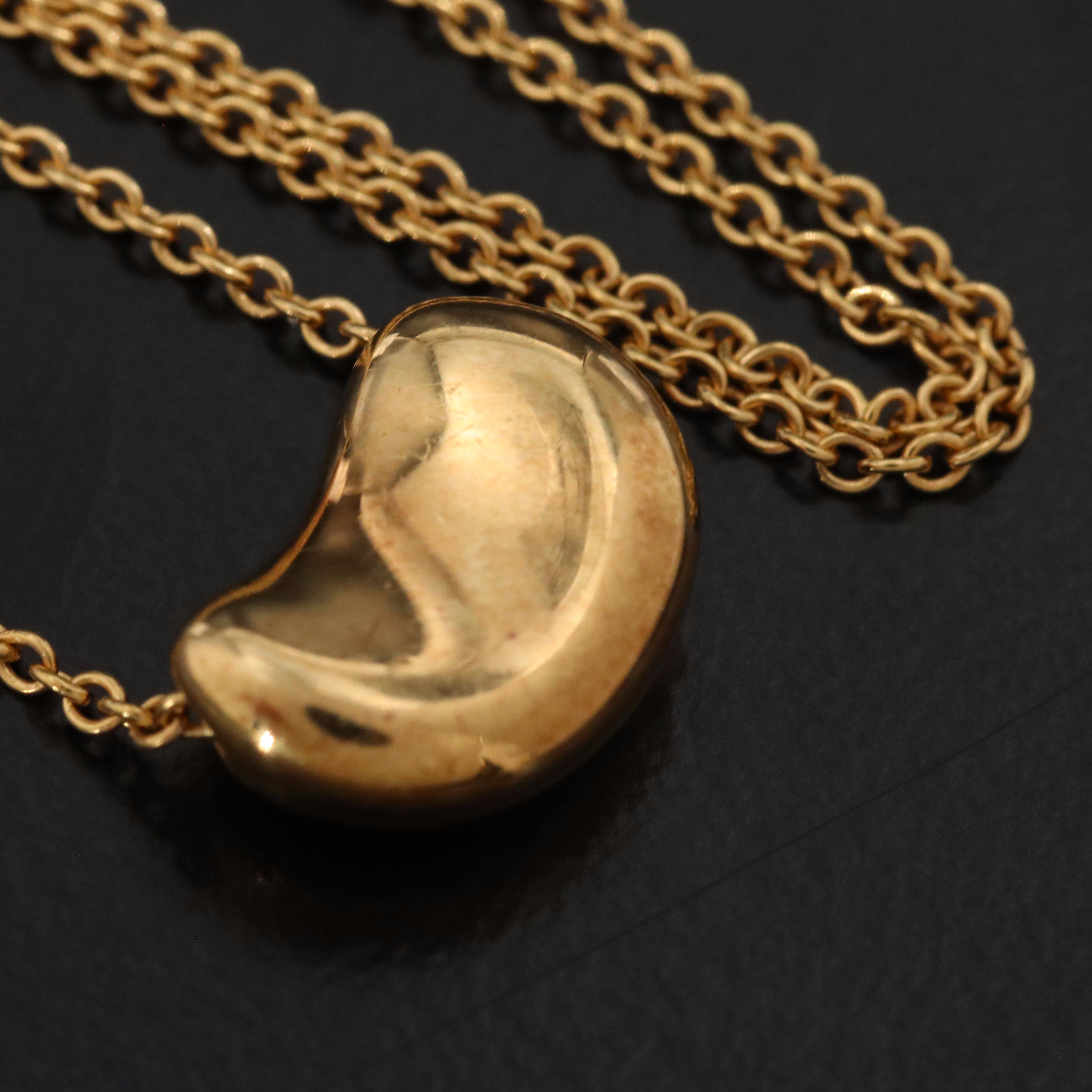 Elsa Peretti for Tiffany & Co. Bean Design 18K Necklace