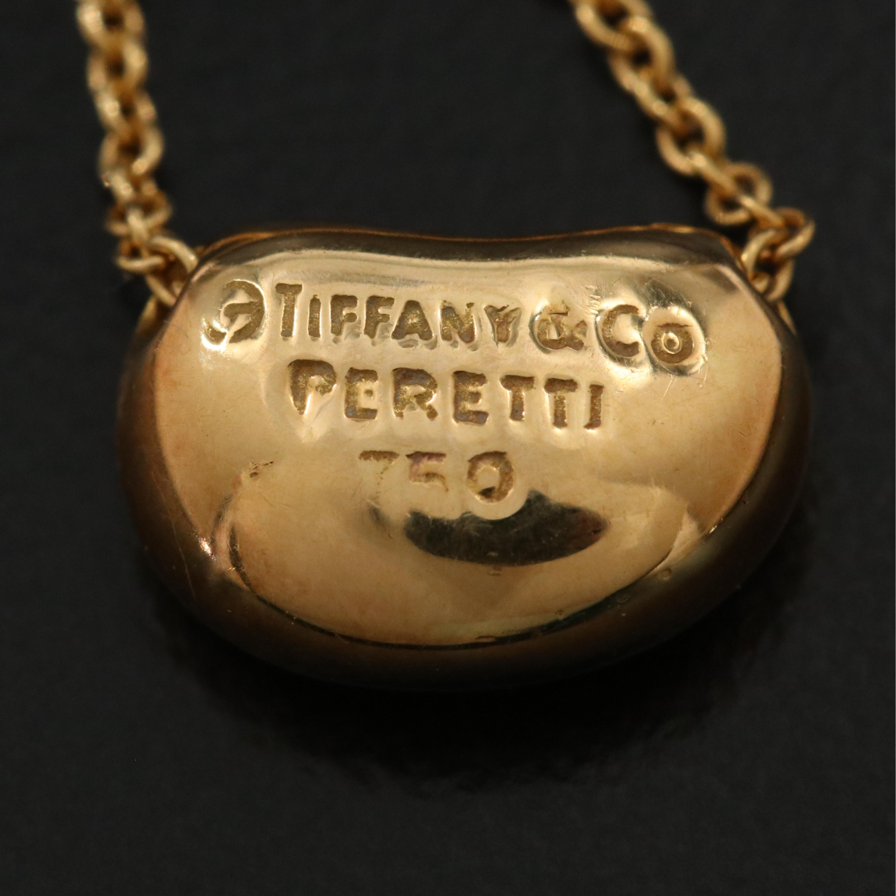 Elsa Peretti for Tiffany & Co. Bean Design 18K Necklace