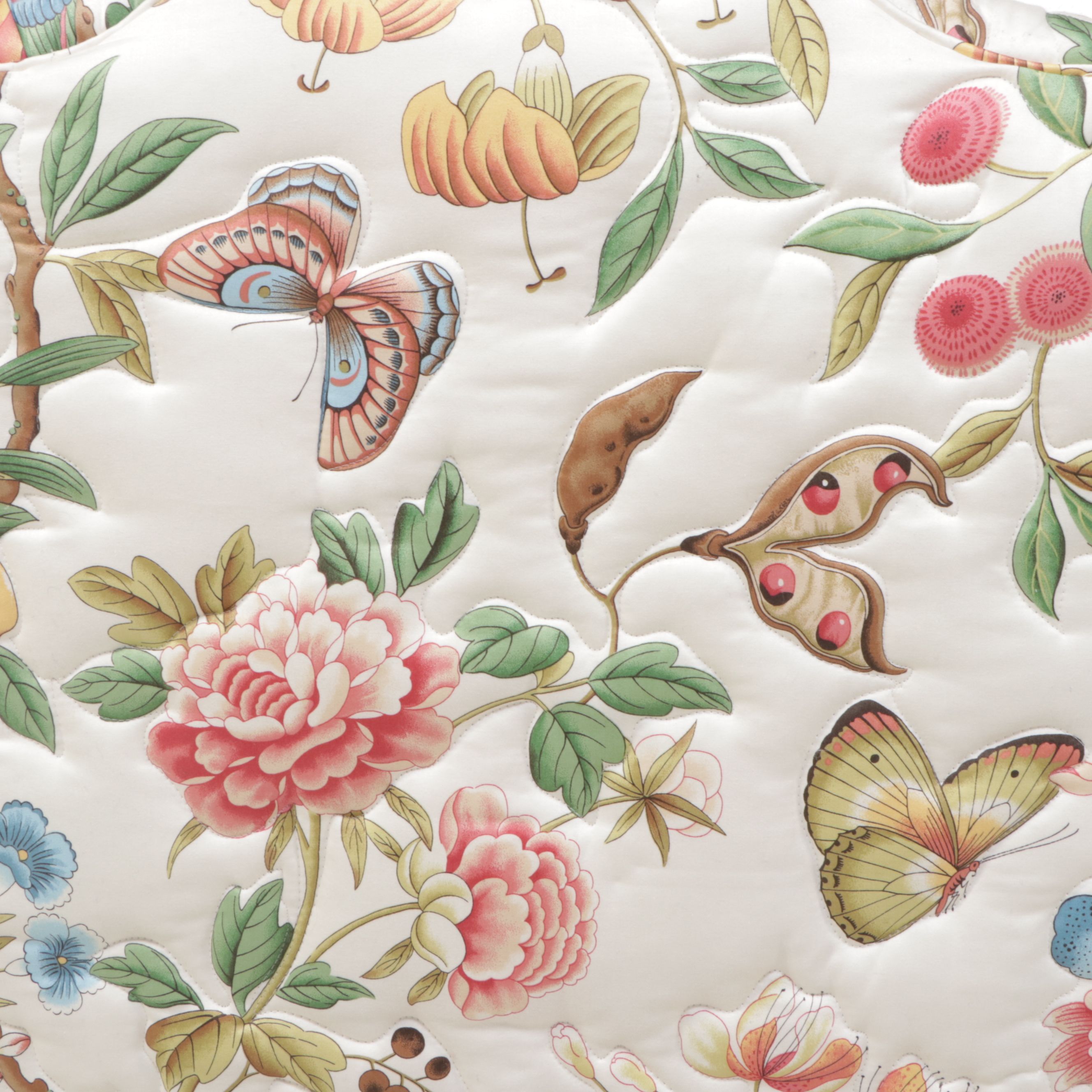 Pair of Quilted Floral Armchairs