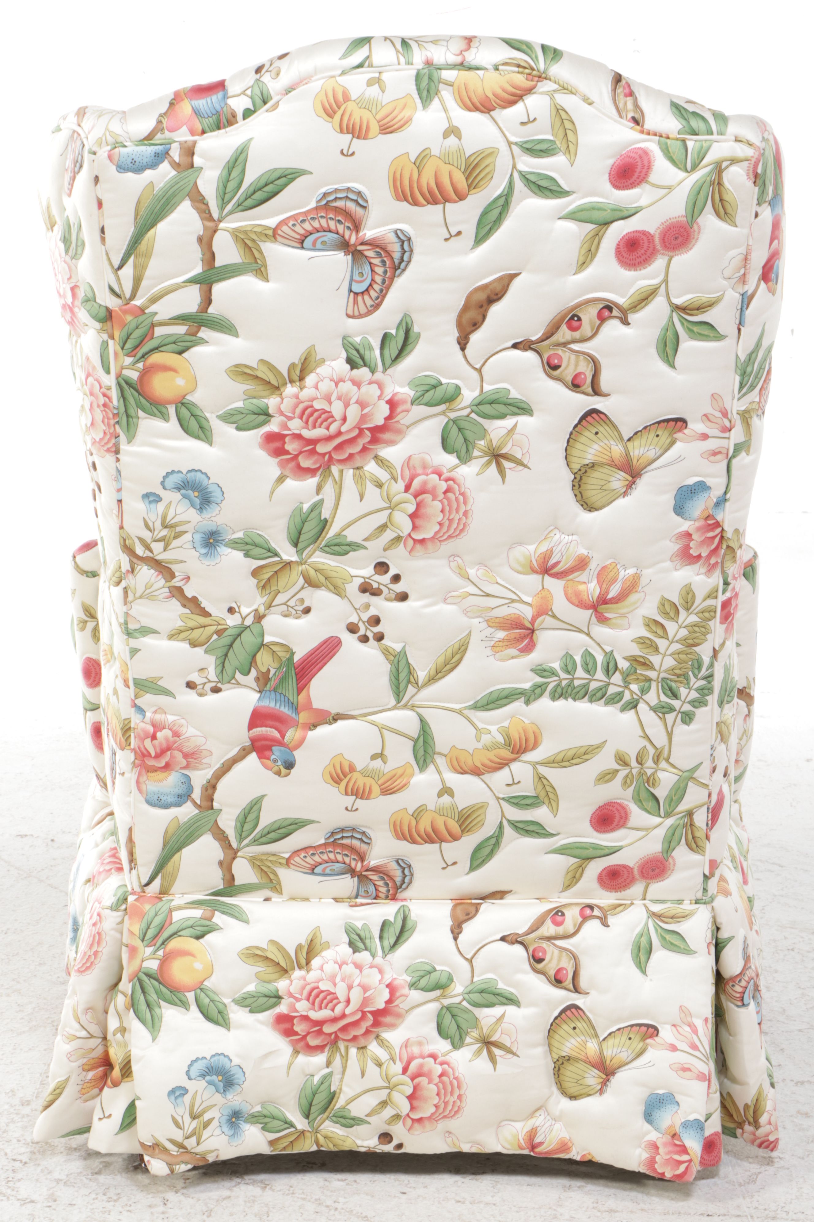 Pair of Quilted Floral Armchairs