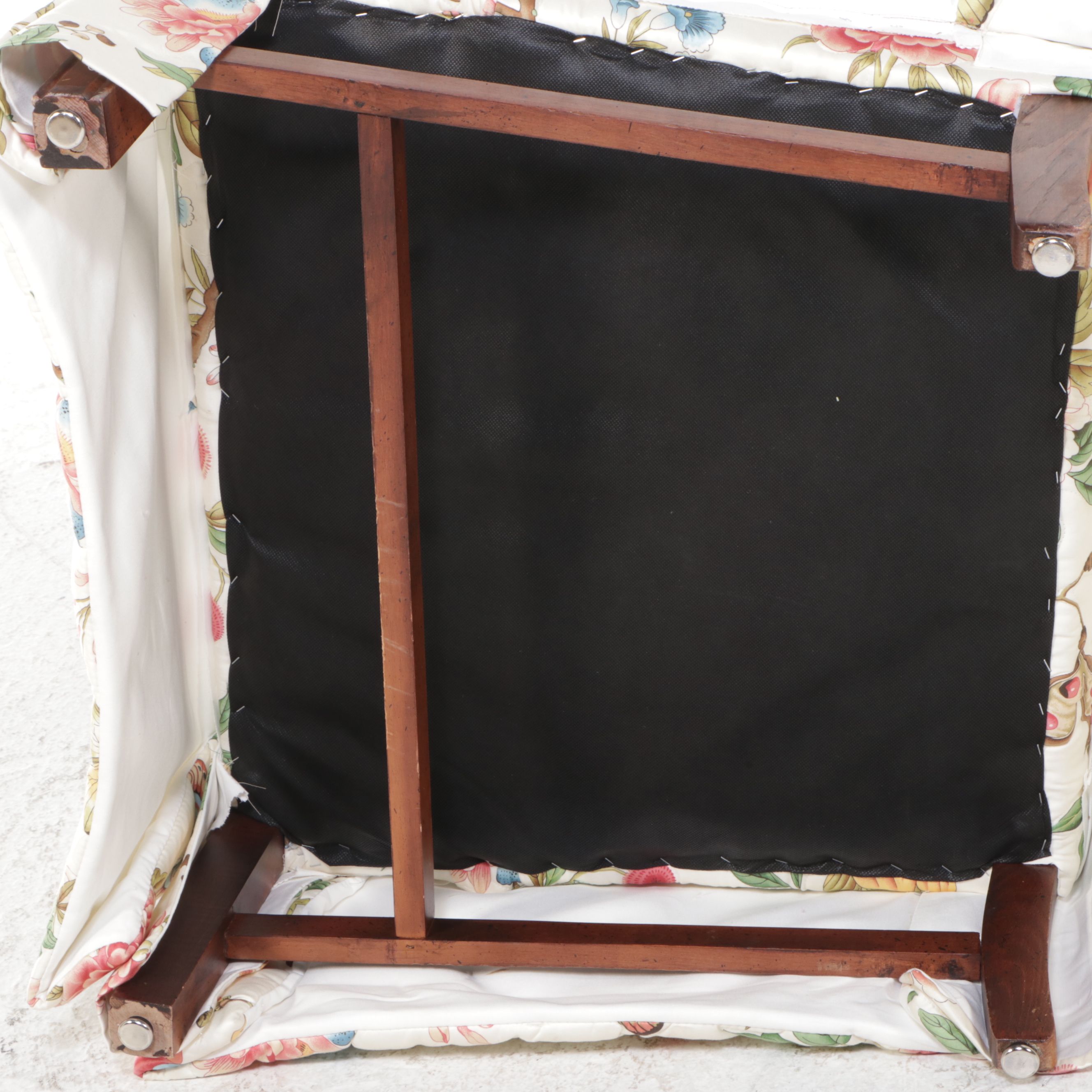 Pair of Quilted Floral Armchairs