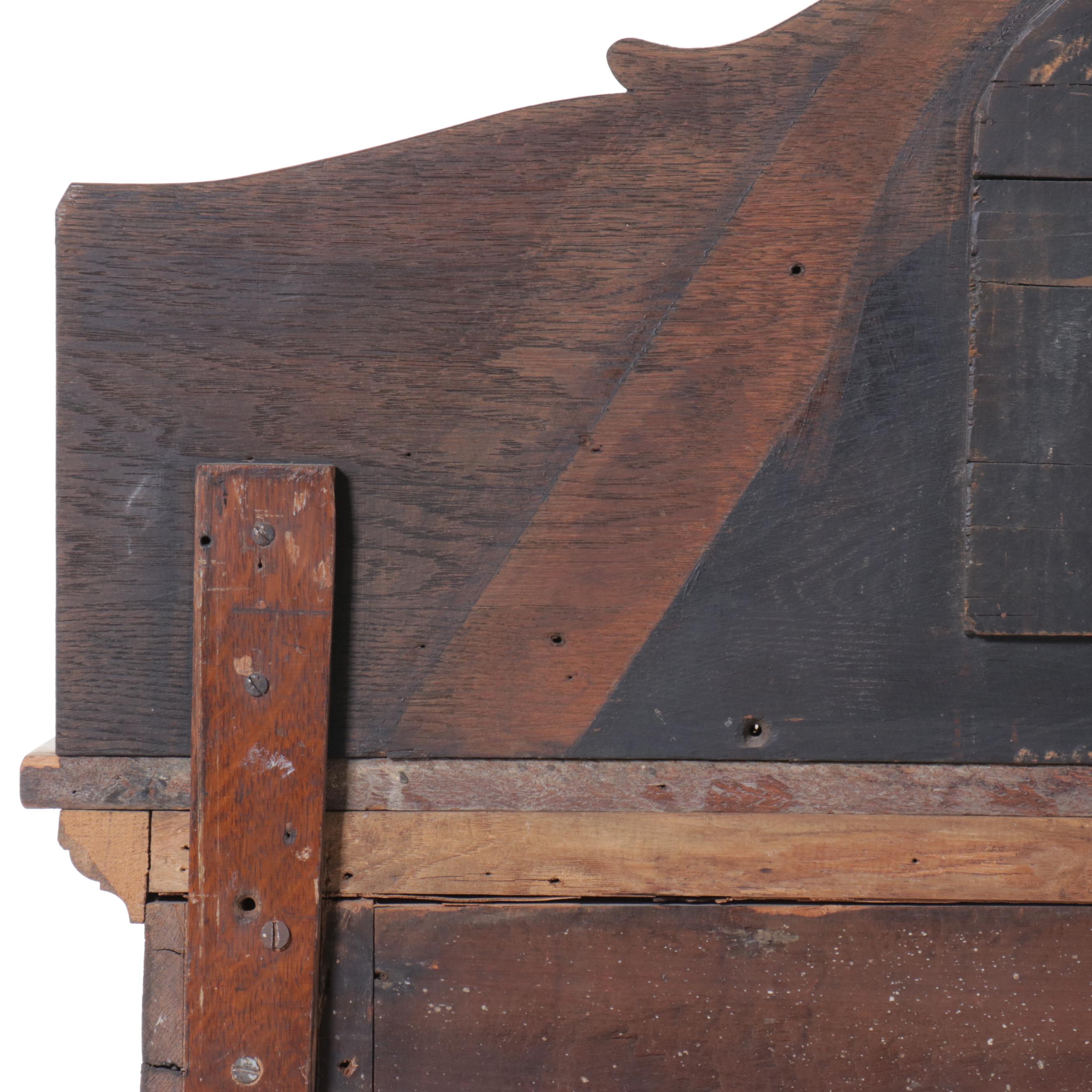 Late Victorian Oak Glass Front Cabinet, Late 19th/Early 20th Century