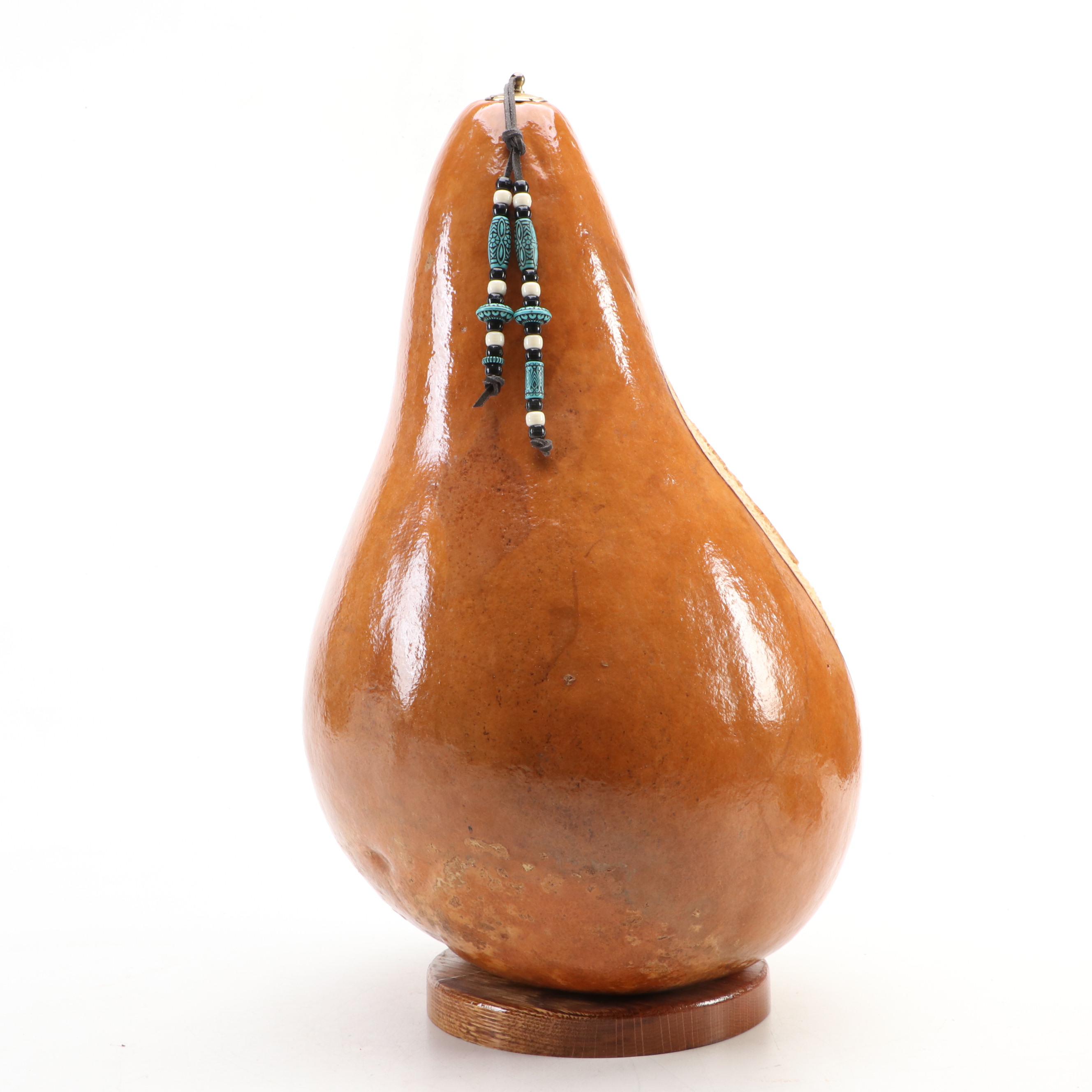 Sandra J. Price Hand-Carved and Painted Gourd