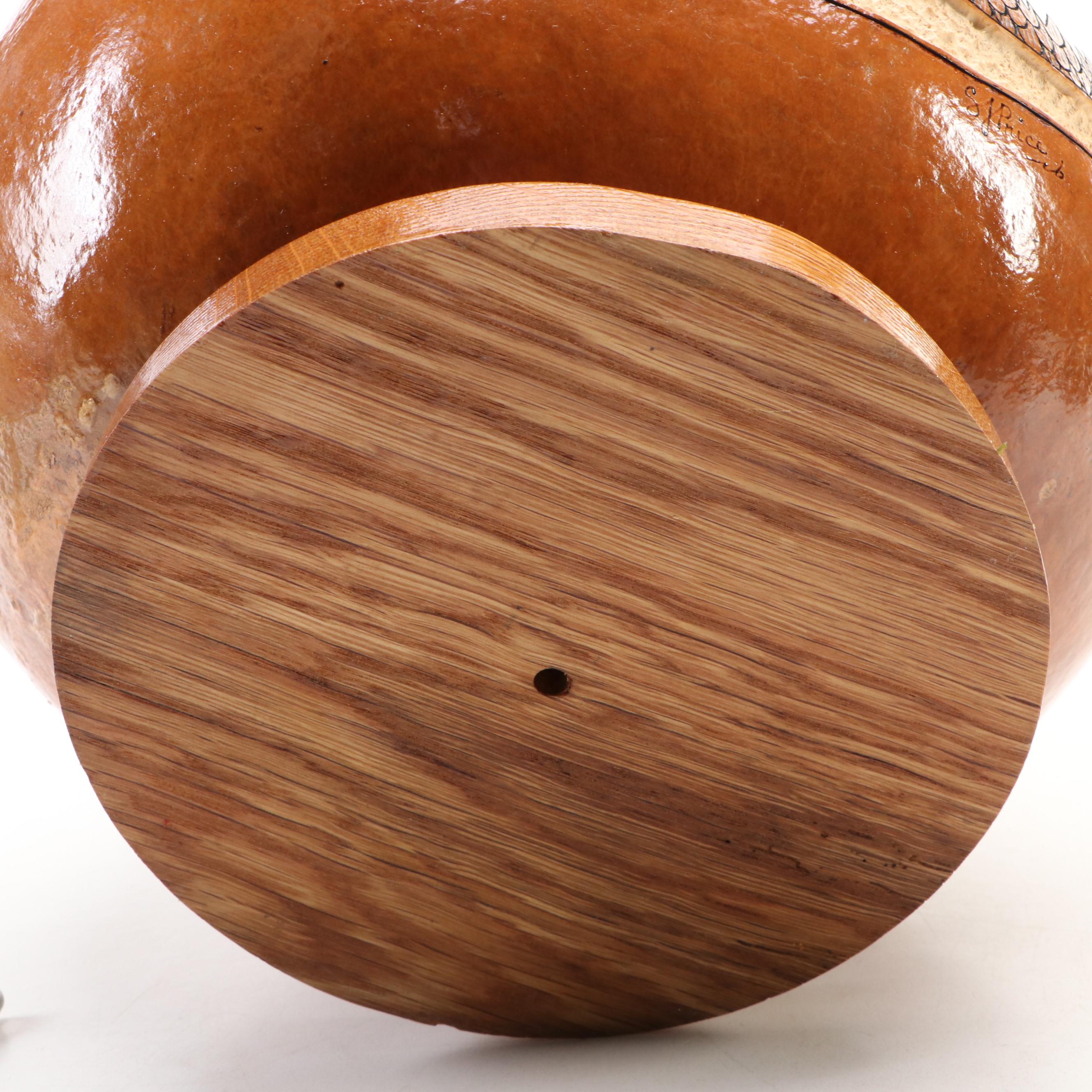 Sandra J. Price Hand-Carved and Painted Gourd