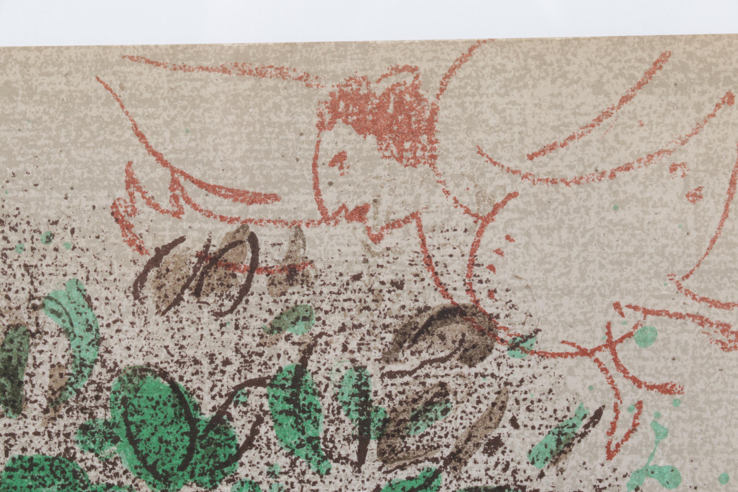 Marc Chagall Color Lithograph "The Garden of Eden"