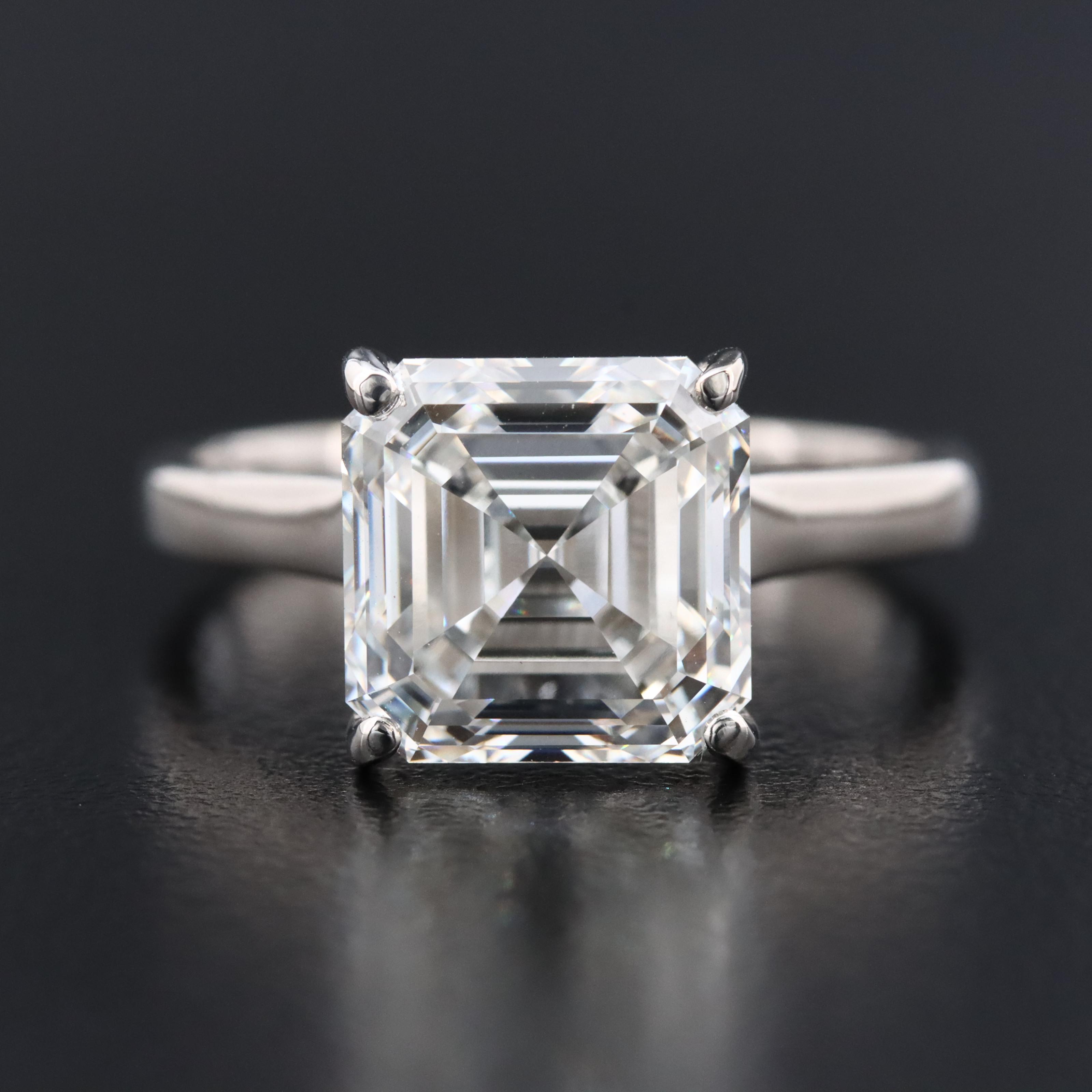 18K 4.97 CT Lab Grown Diamond Solitaire Ring with IGI Report