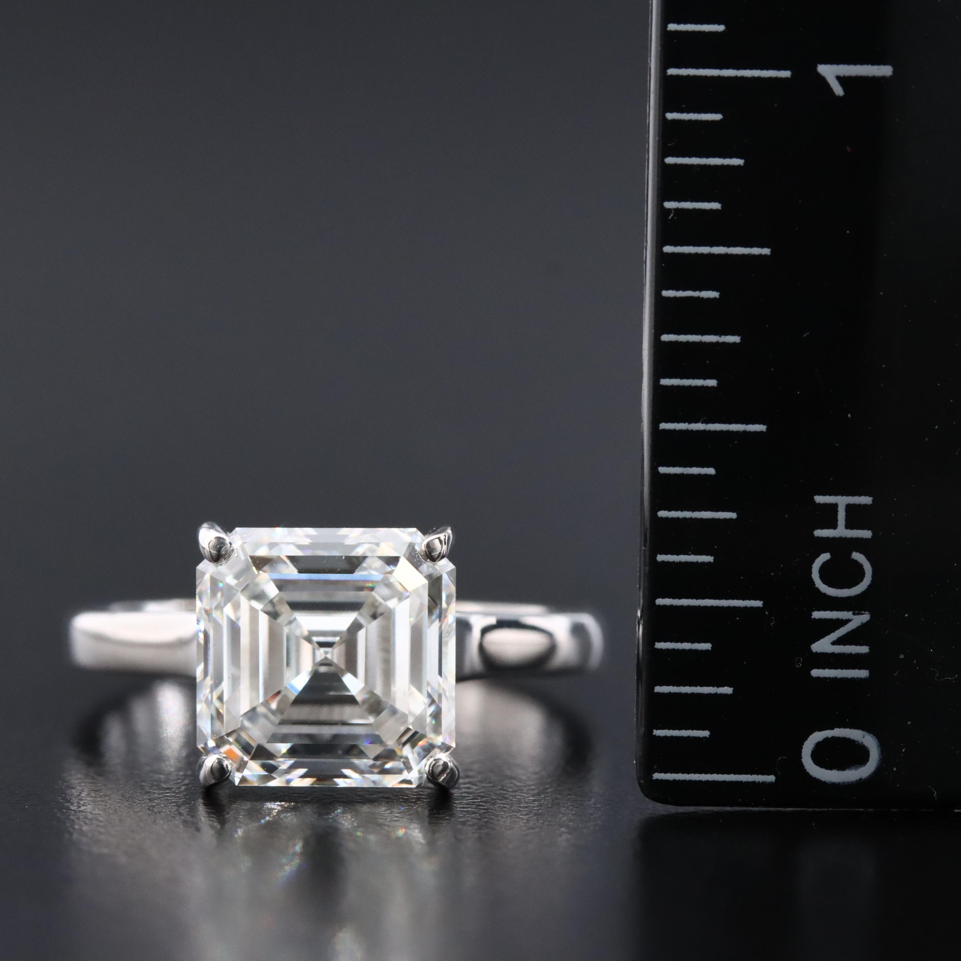 18K 4.97 CT Lab Grown Diamond Solitaire Ring with IGI Report