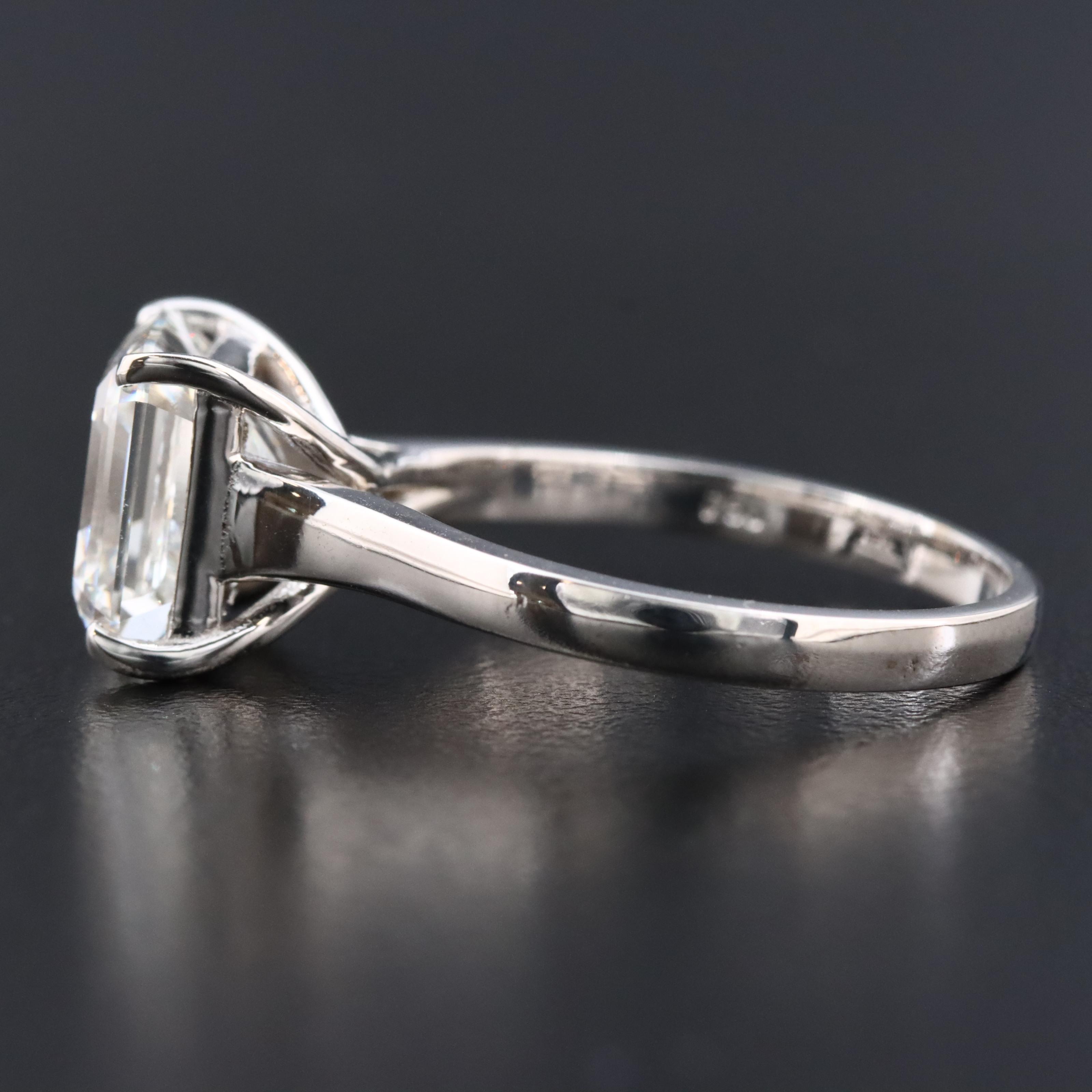 18K 4.97 CT Lab Grown Diamond Solitaire Ring with IGI Report