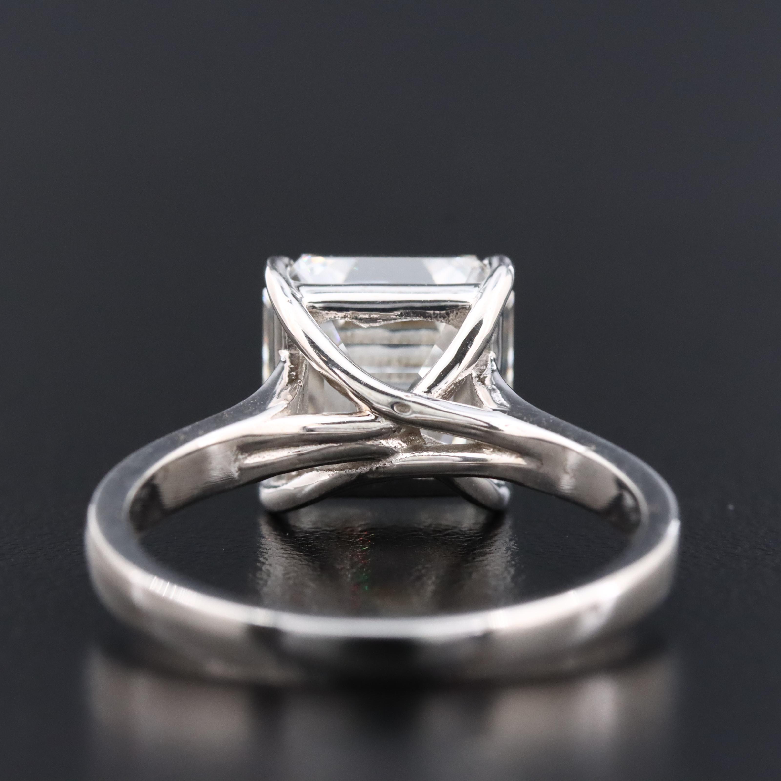 18K 4.97 CT Lab Grown Diamond Solitaire Ring with IGI Report