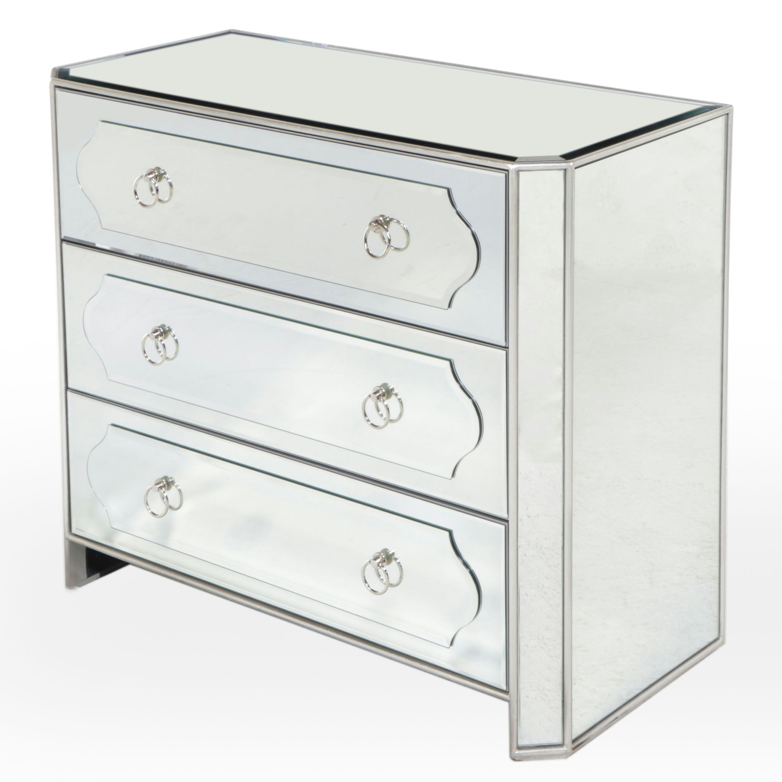 Mirrored Three-Drawer Chest