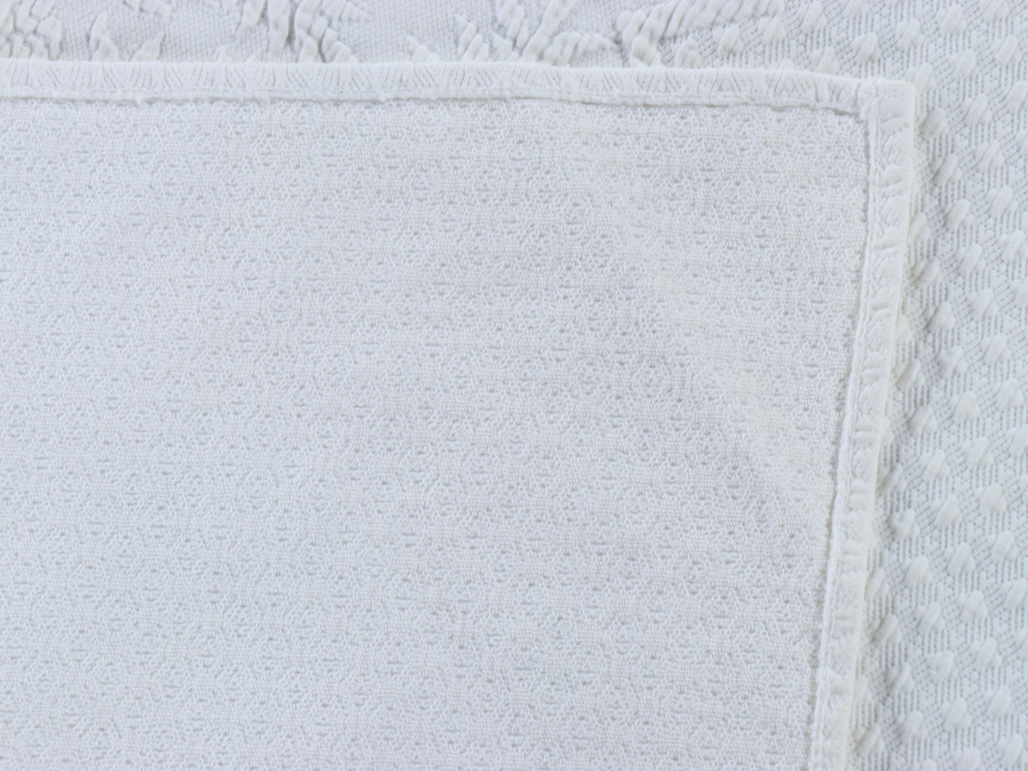 Handmade Blue and White Geometric Pieced Quilt with Cotton Blanket