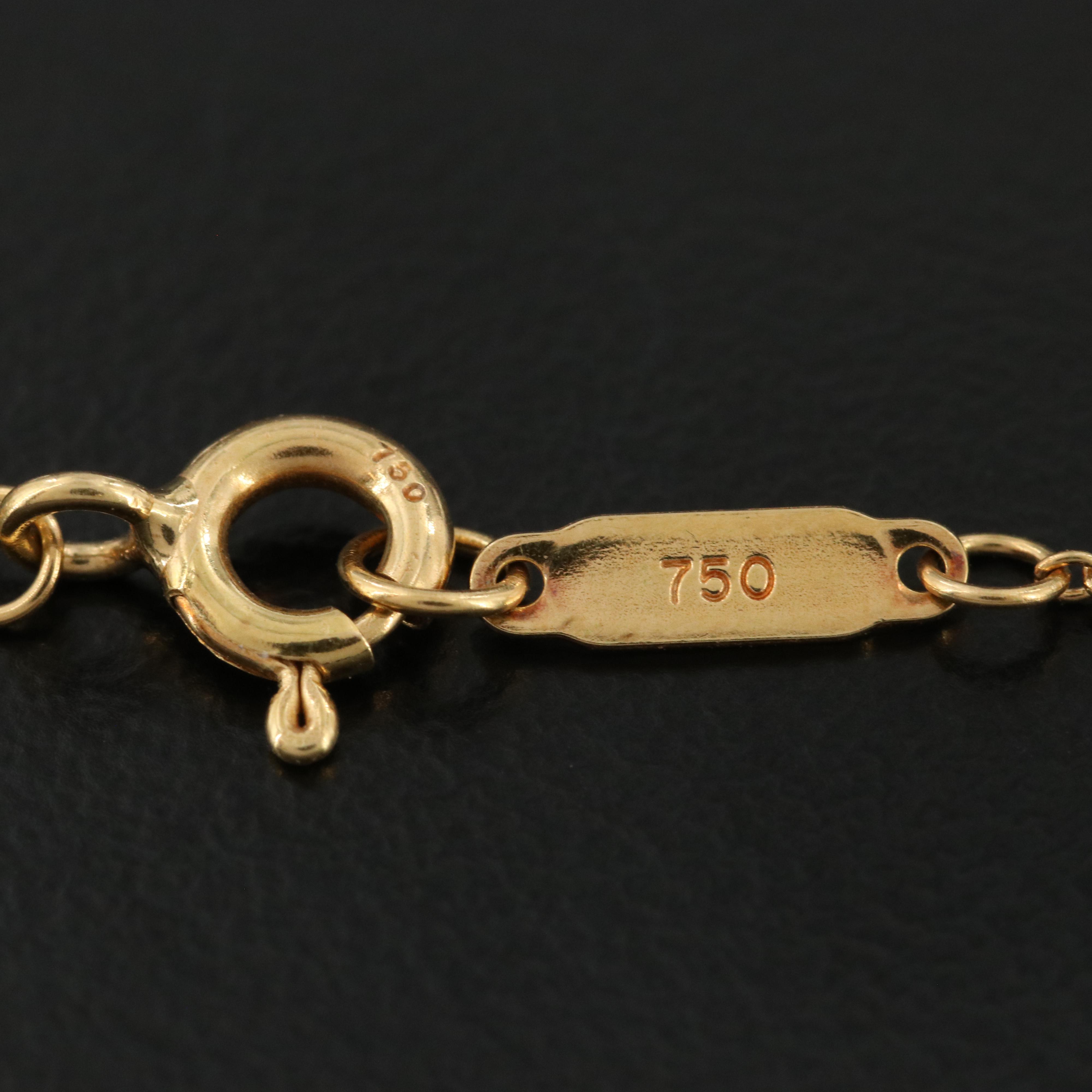 Tiffany & Co. Sentimental Heart 18K Double Pendant Necklace