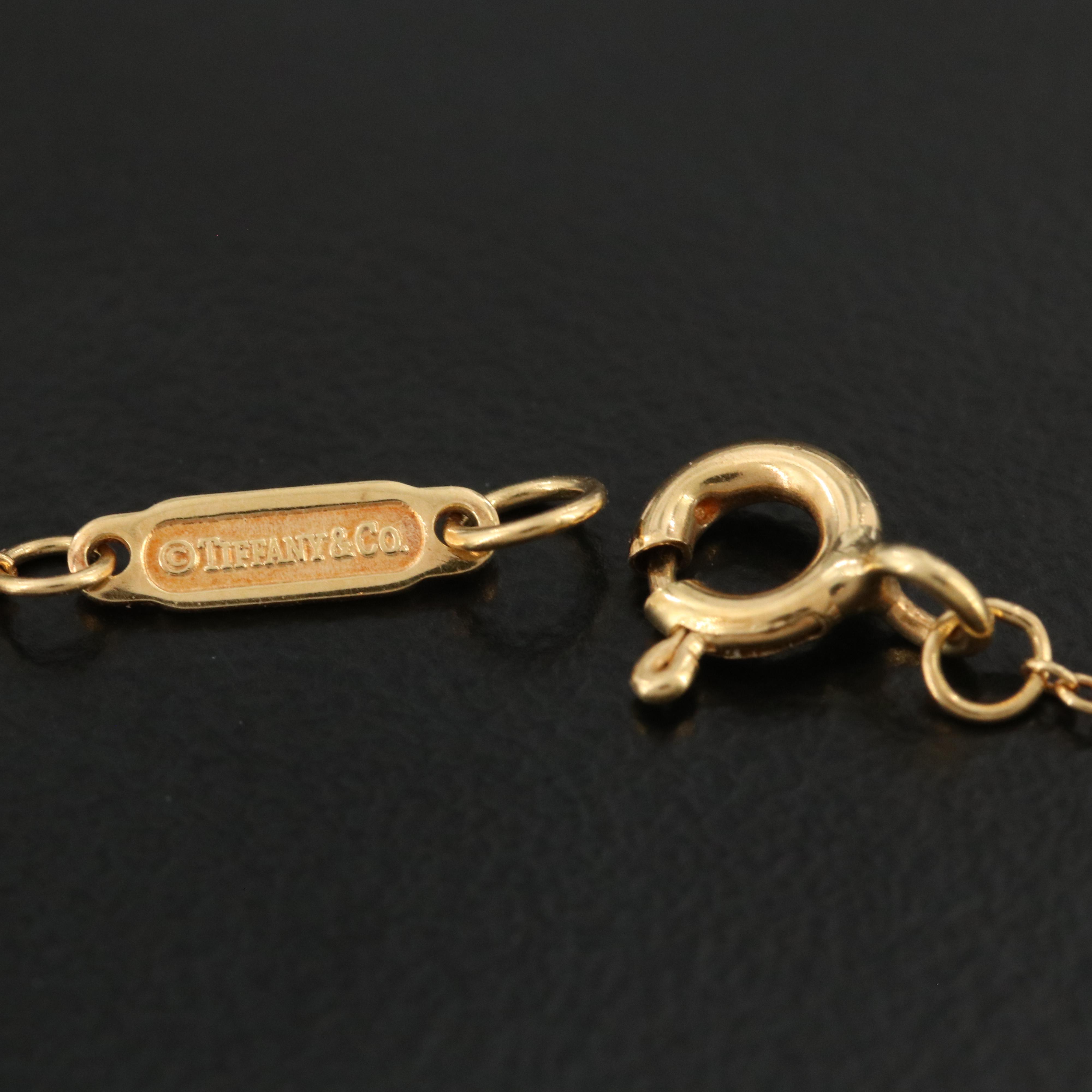 Tiffany & Co. Sentimental Heart 18K Double Pendant Necklace