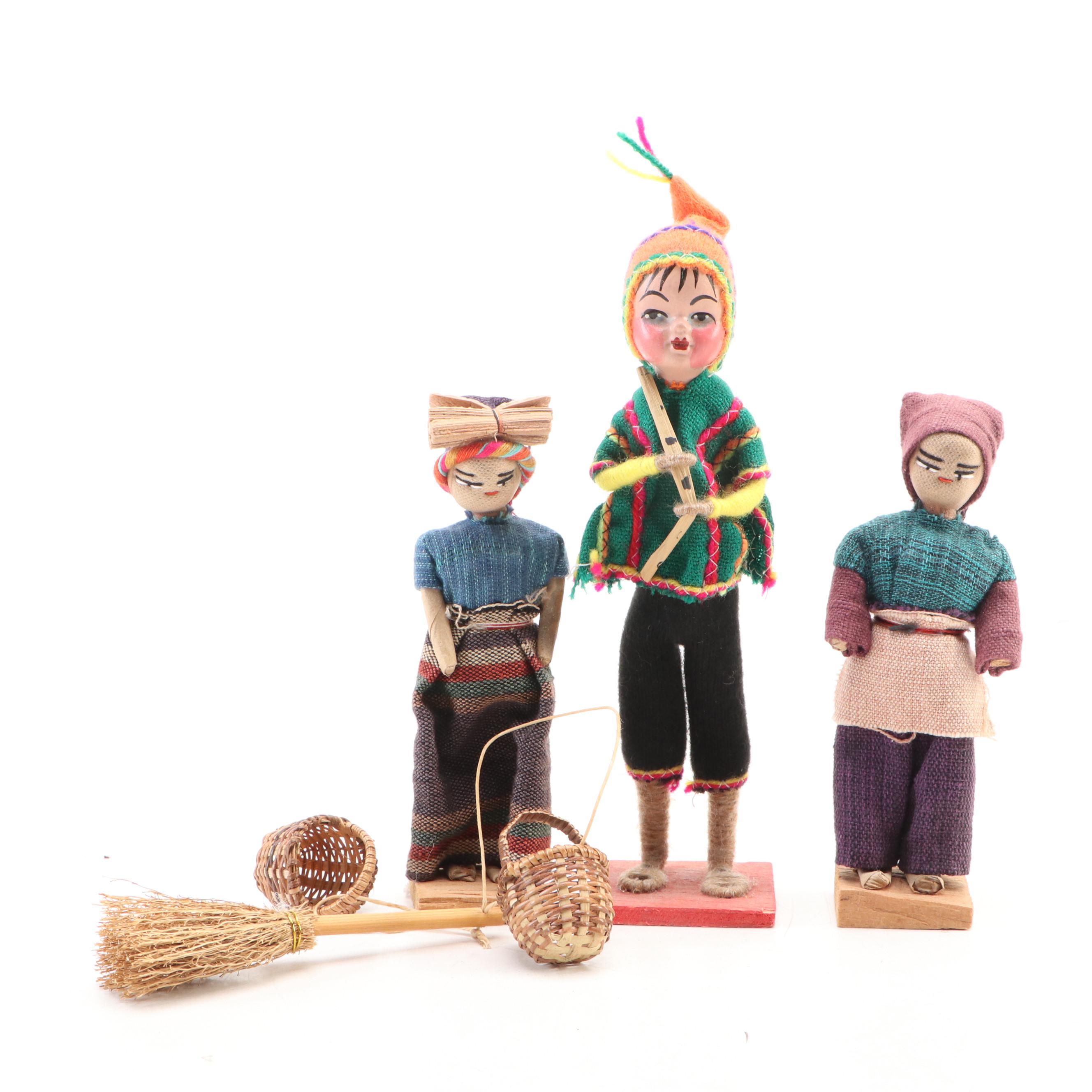 Peruvian Folk Art Handcrafted Dolls