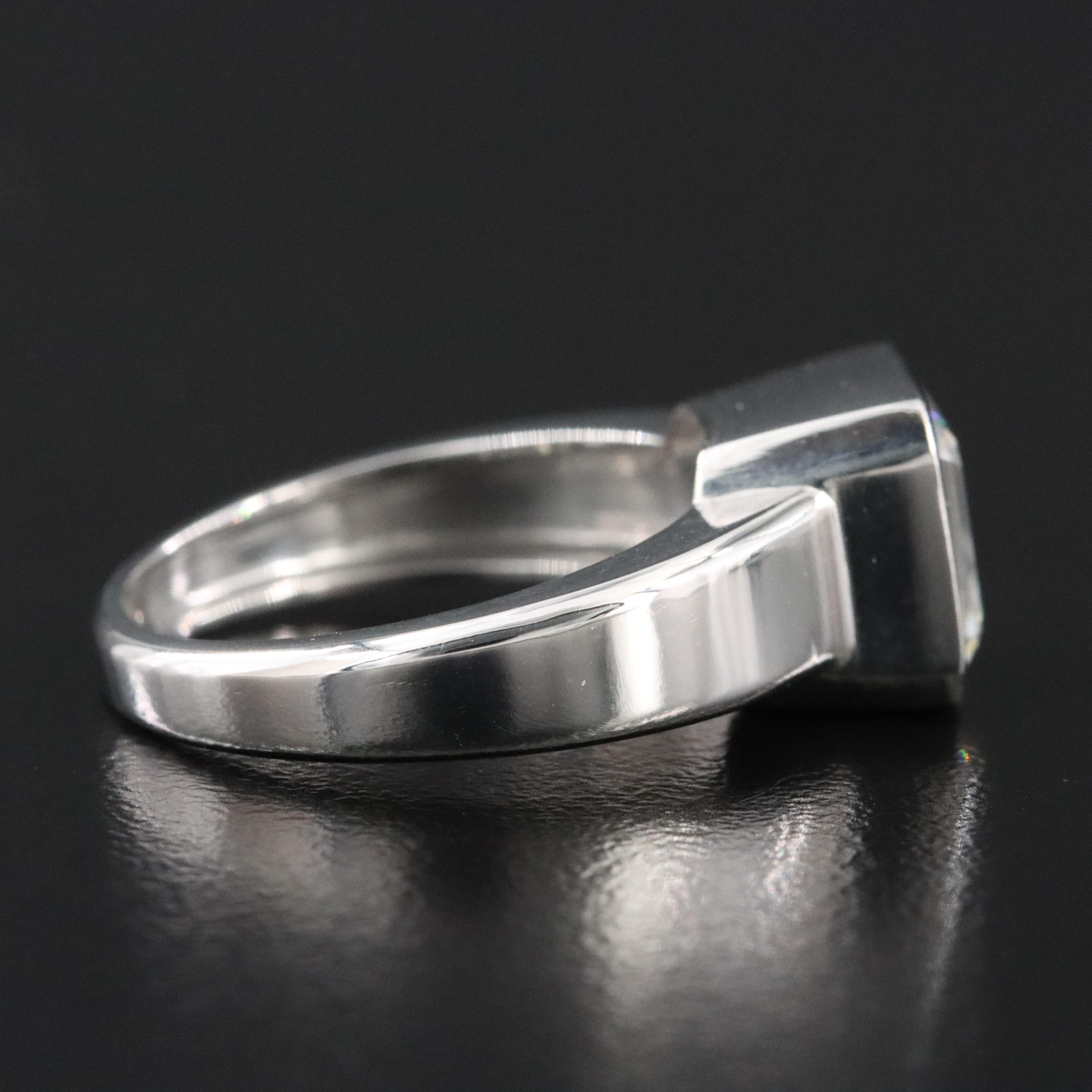 Platinum 4.09 CT Lab Grown Diamond Solitaire Ring with IGI Report