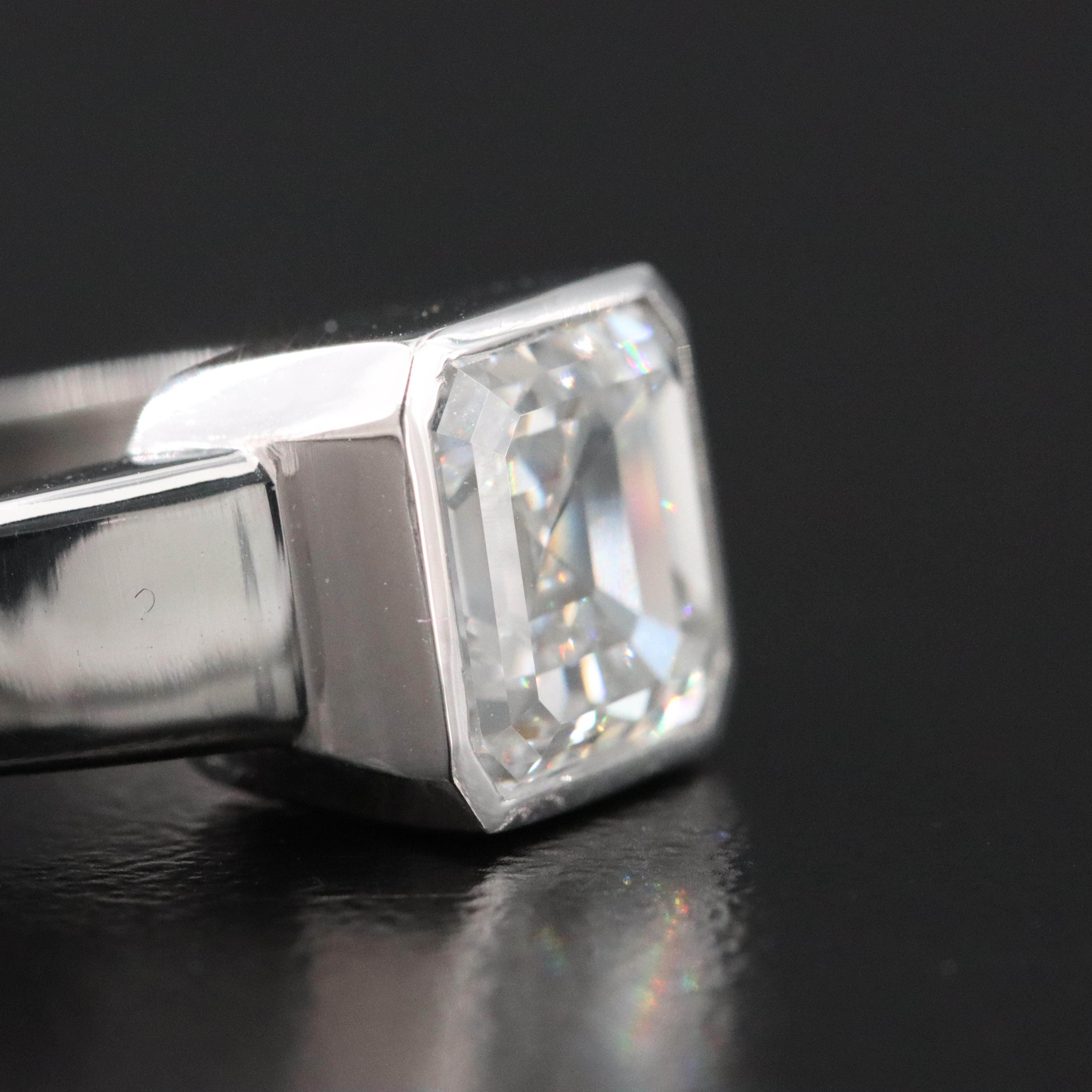 Platinum 4.09 CT Lab Grown Diamond Solitaire Ring with IGI Report