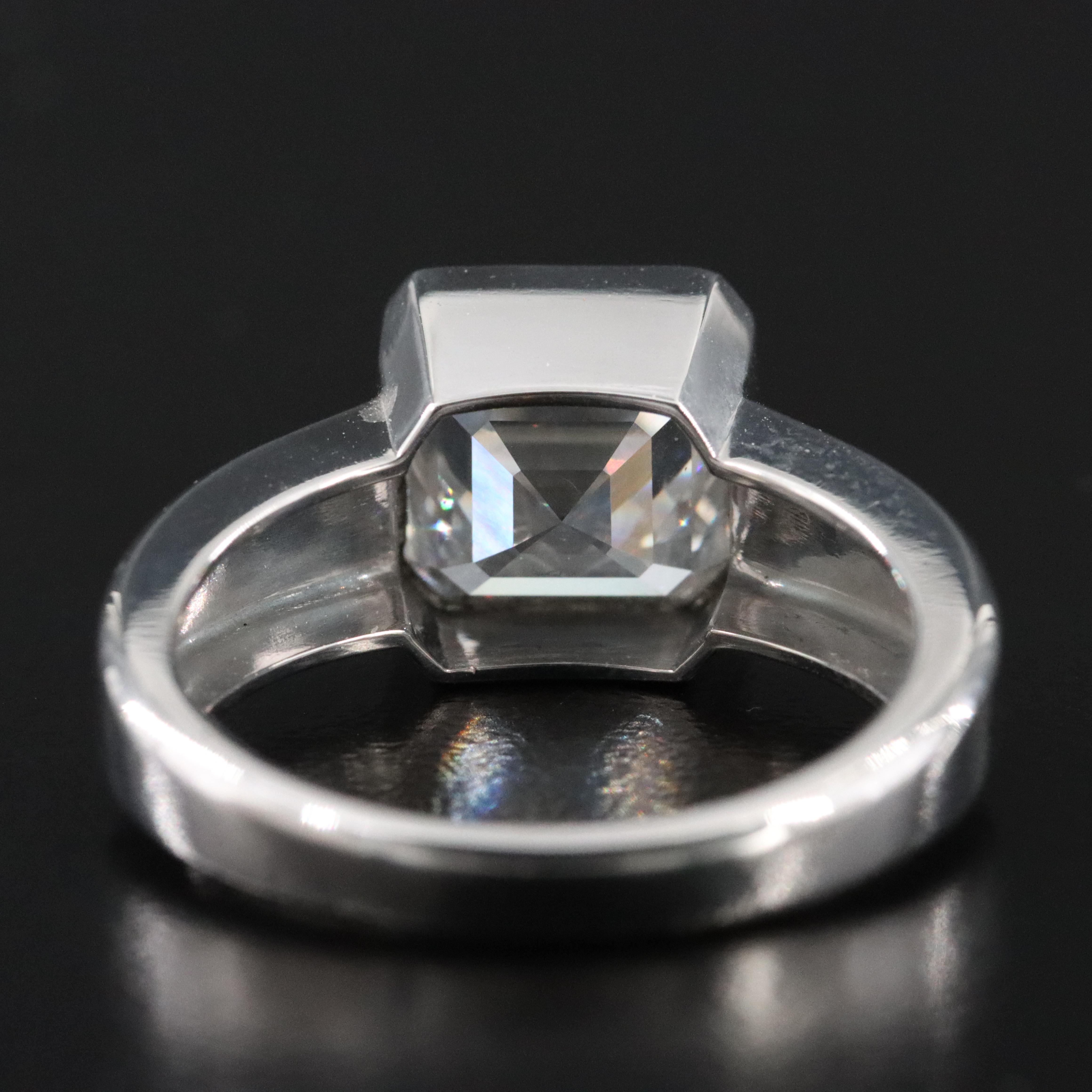 Platinum 4.09 CT Lab Grown Diamond Solitaire Ring with IGI Report