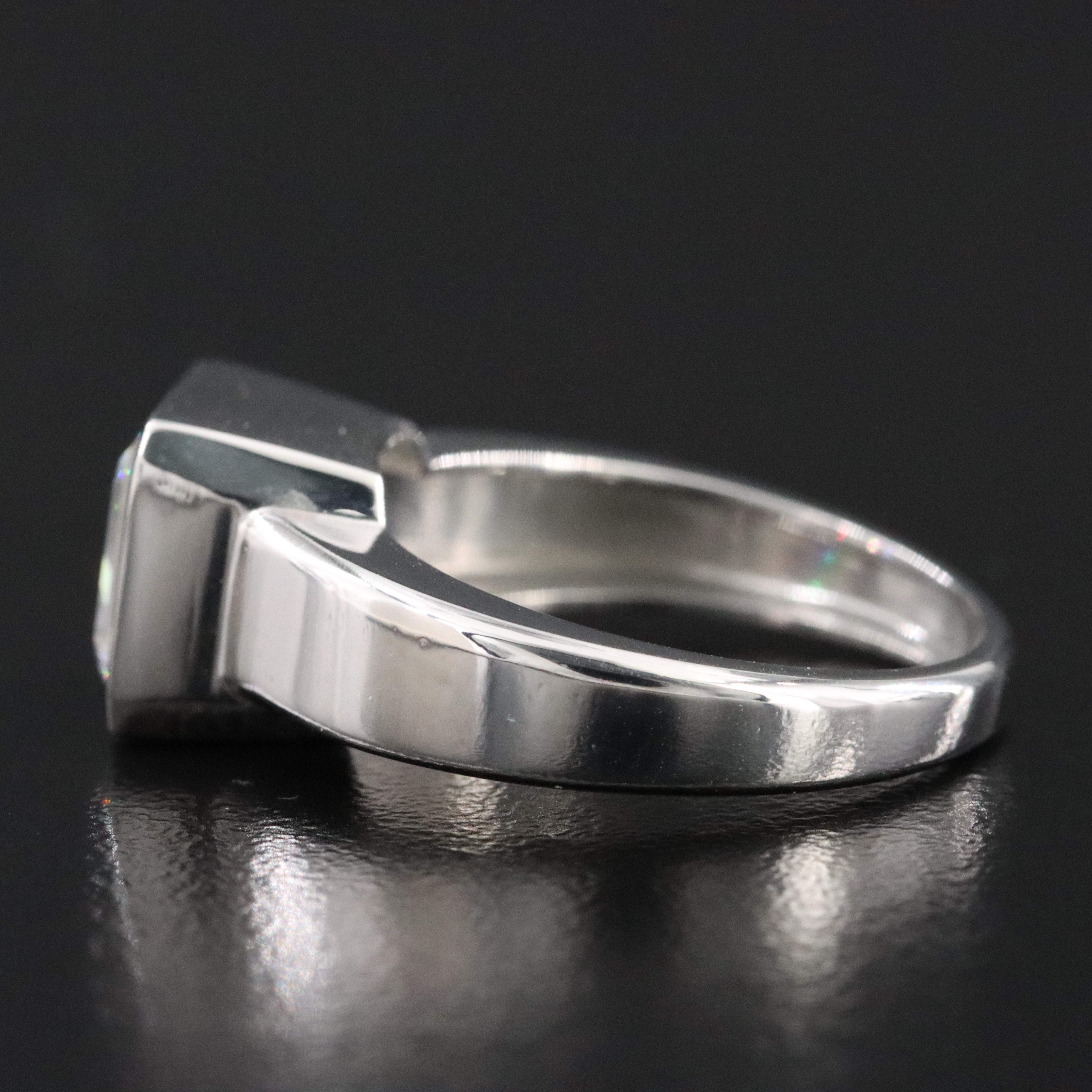 Platinum 4.09 CT Lab Grown Diamond Solitaire Ring with IGI Report