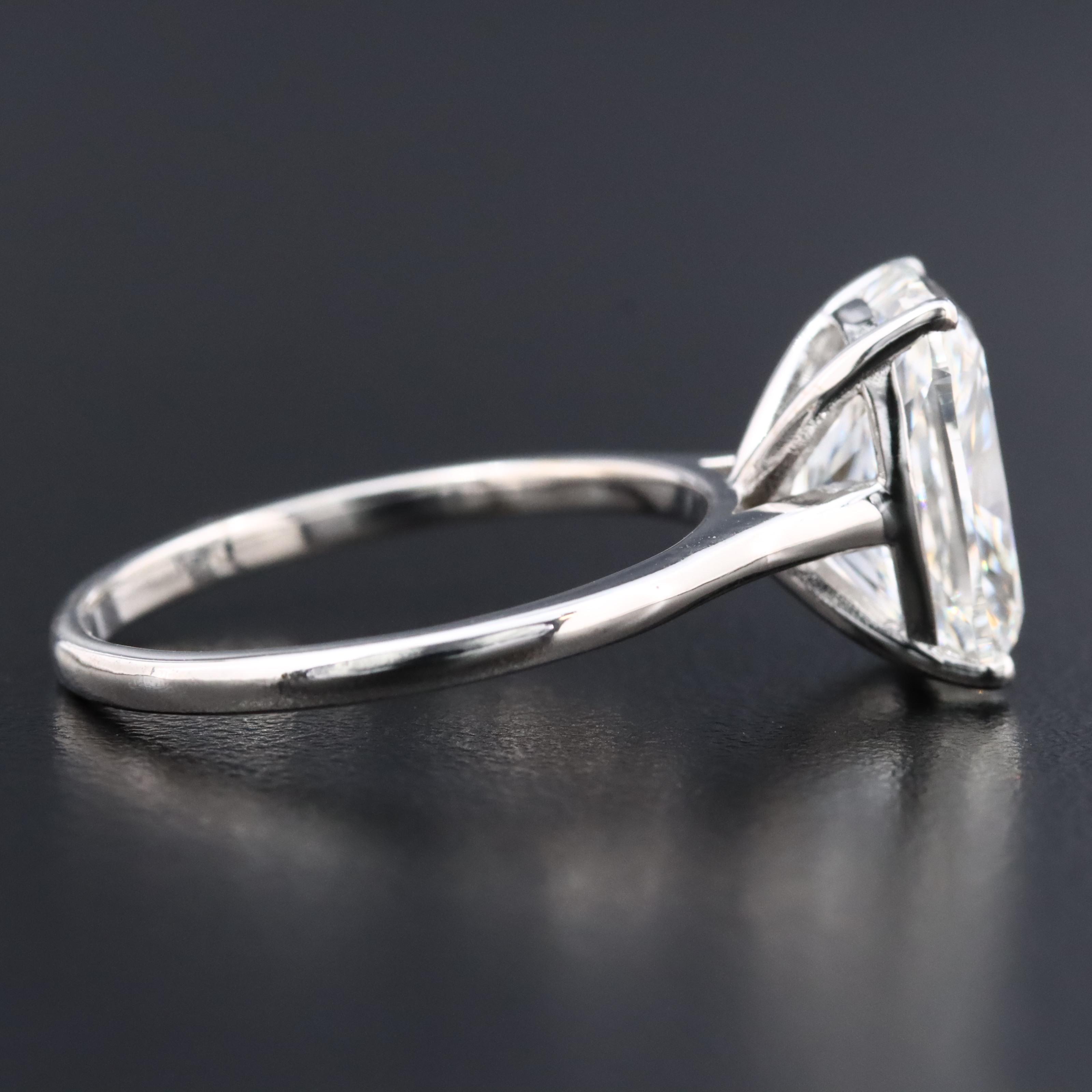 18K 5.03 CT Lab Grown Diamond Solitaire Ring with IGI Report