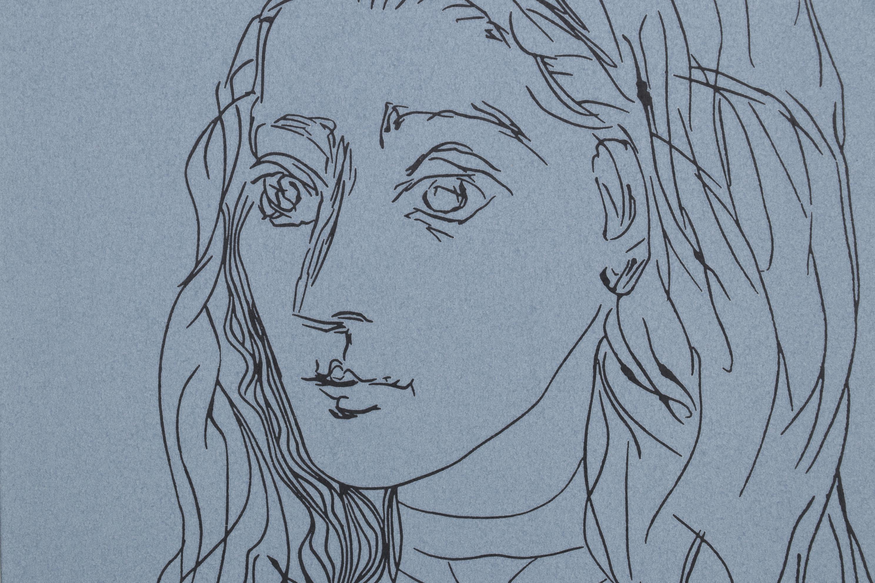 Pablo Picasso Linoleum Cut "Jacqueline," 1962