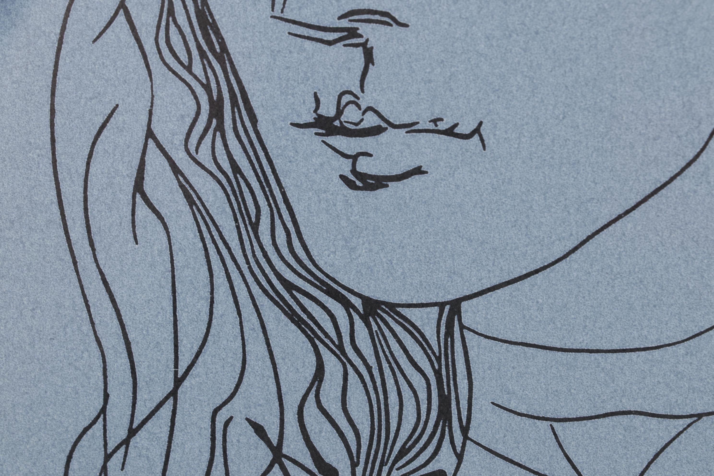 Pablo Picasso Linoleum Cut "Jacqueline," 1962