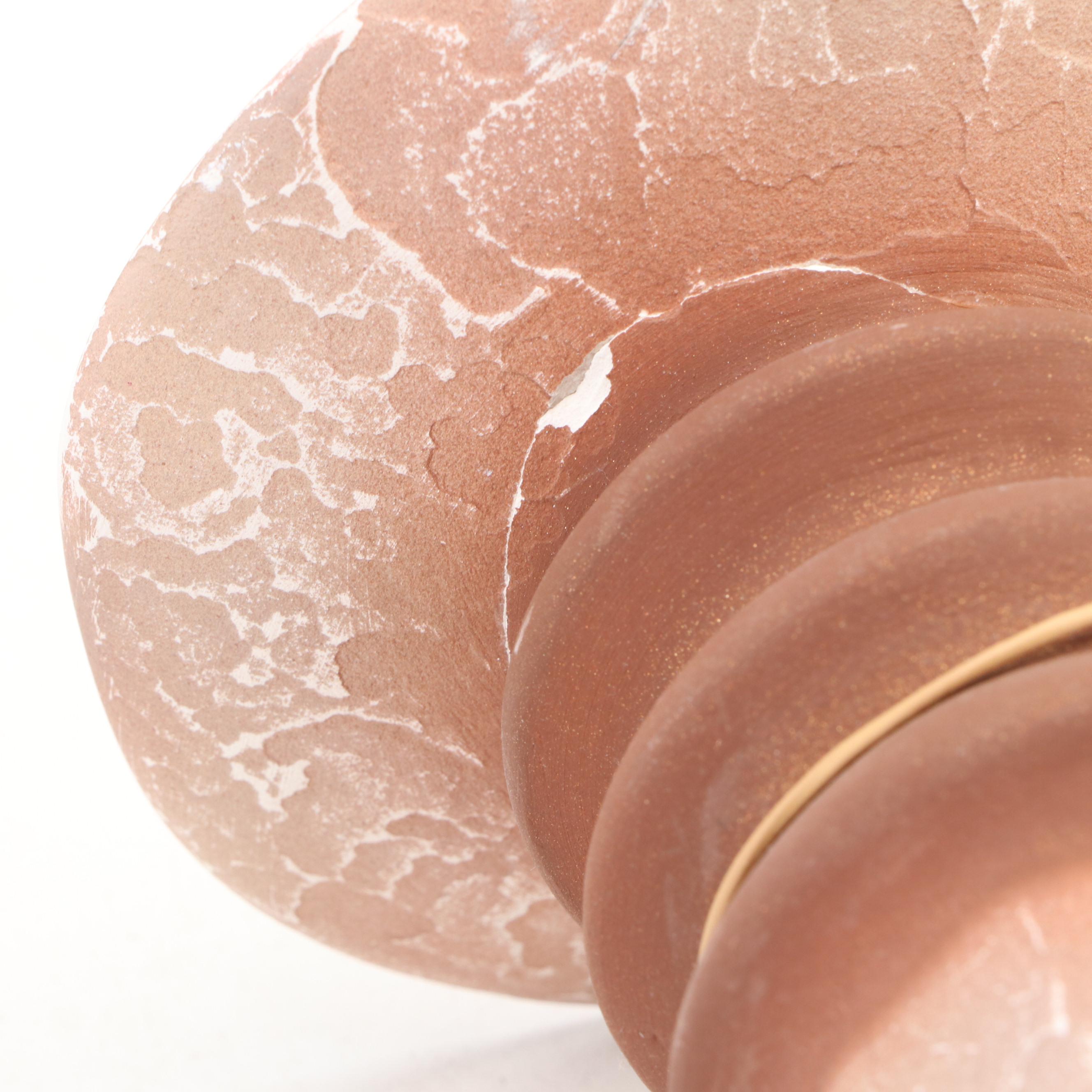 Prairie Fire Pottery Gray Wolf Paw Print Trivet with Bud Vases and Votive Holder