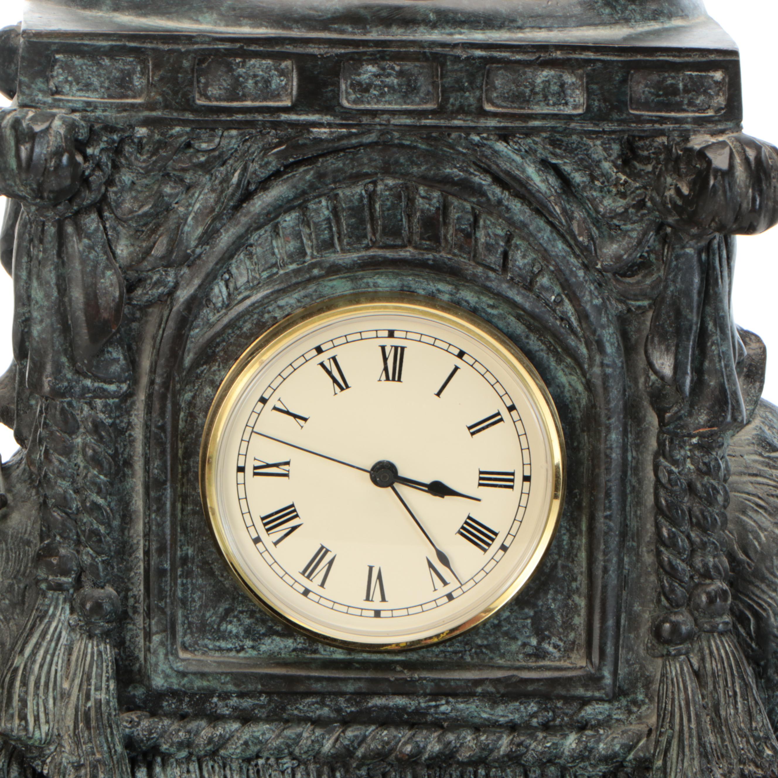 Maitland-Smith Bronze Camel Mantel Clock