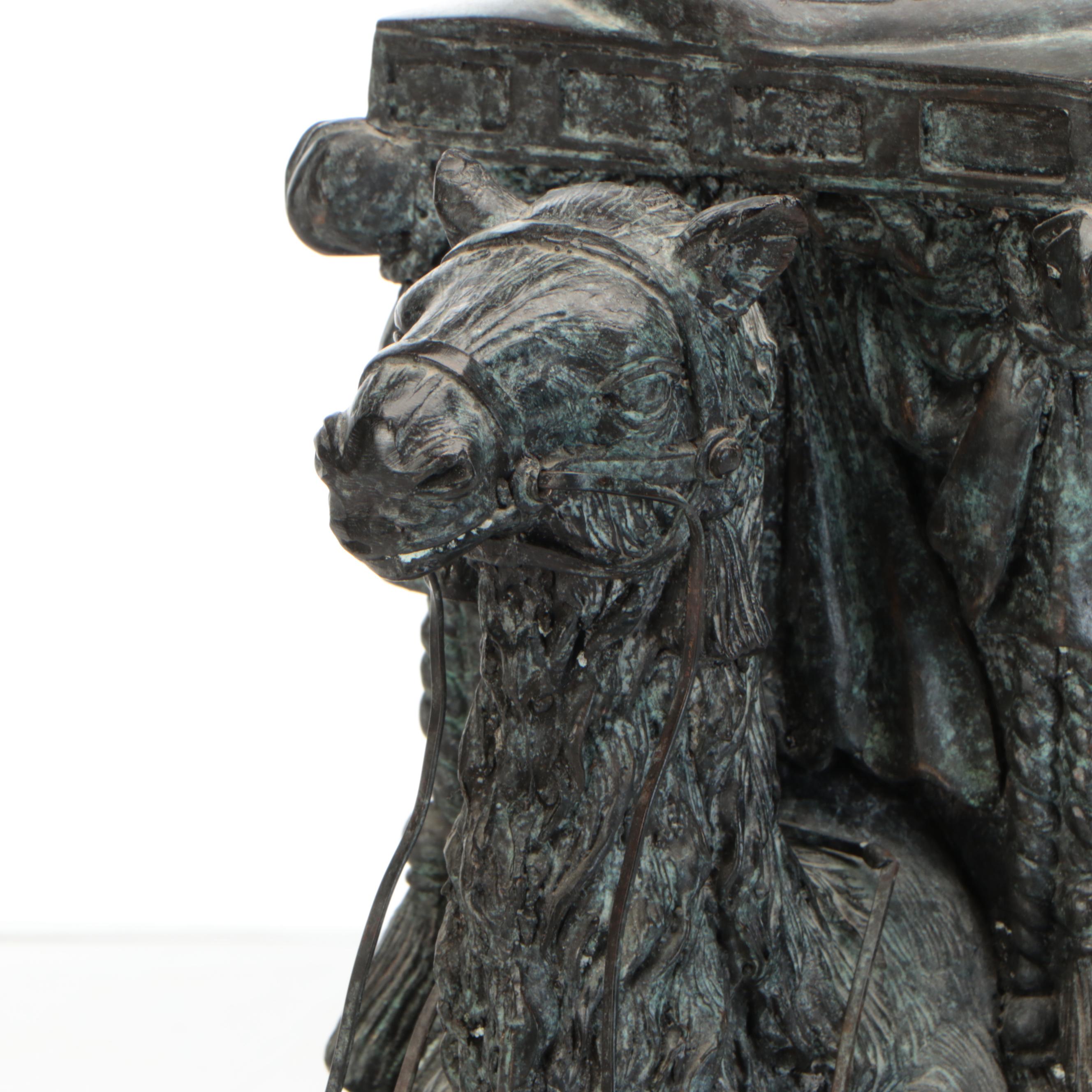 Maitland-Smith Bronze Camel Mantel Clock