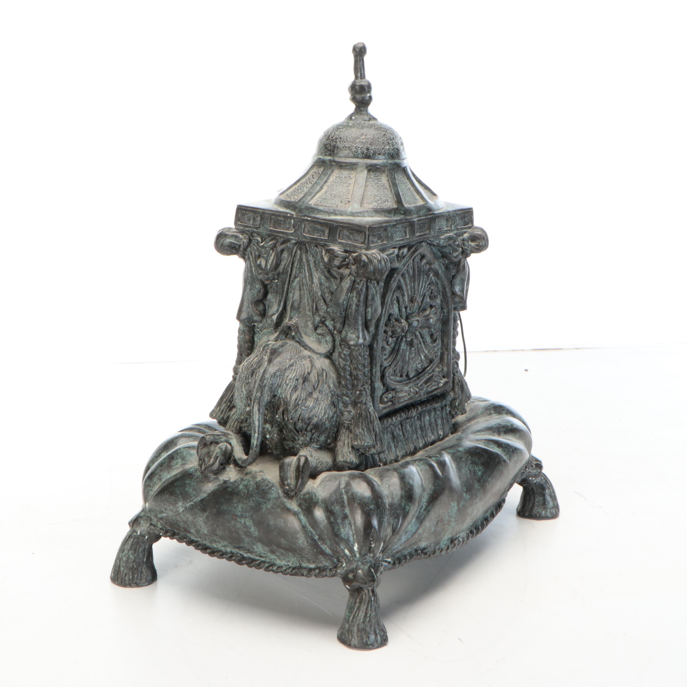 Maitland-Smith Bronze Camel Mantel Clock