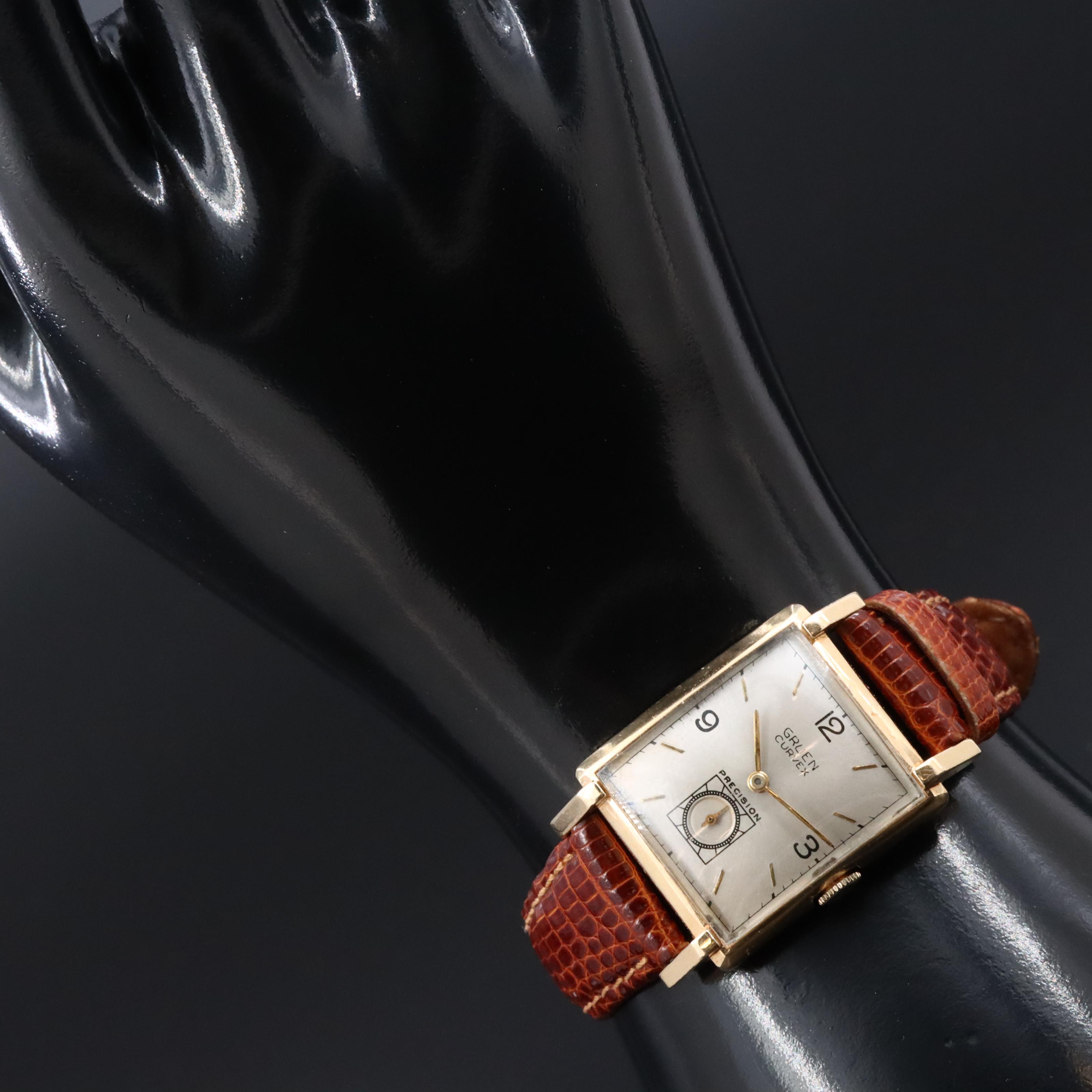 Vintage 14K Gruen Curvex Precision Watch